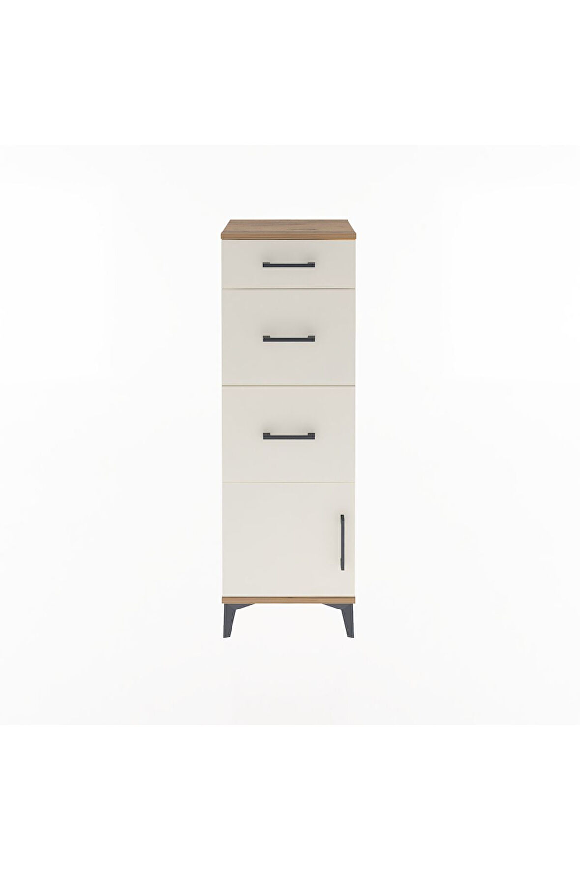 Arges Dolap 3 Çekmeceli Tek Kapaklı 44x30x134 Çam-Aytaşı