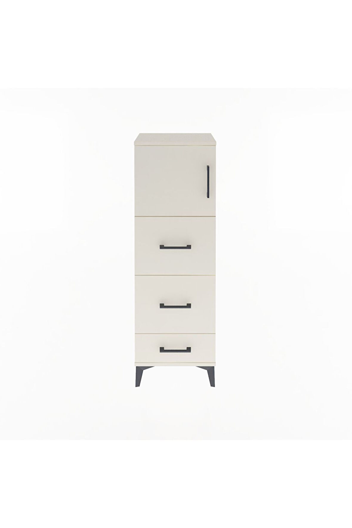 Arges Dolap Tek Raflı 3 Çekmeceli Tek Kapaklı 44x30x134 Aytaşı-Aytaşı