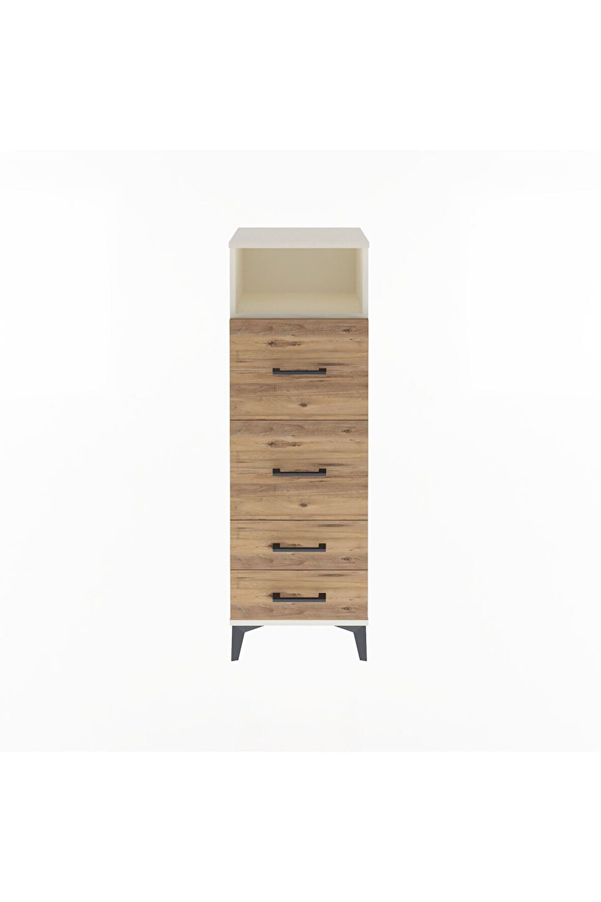 Arges Dolap Tek Raflı 4 Çekmeceli 44x30x134 Aytaşı-Çam