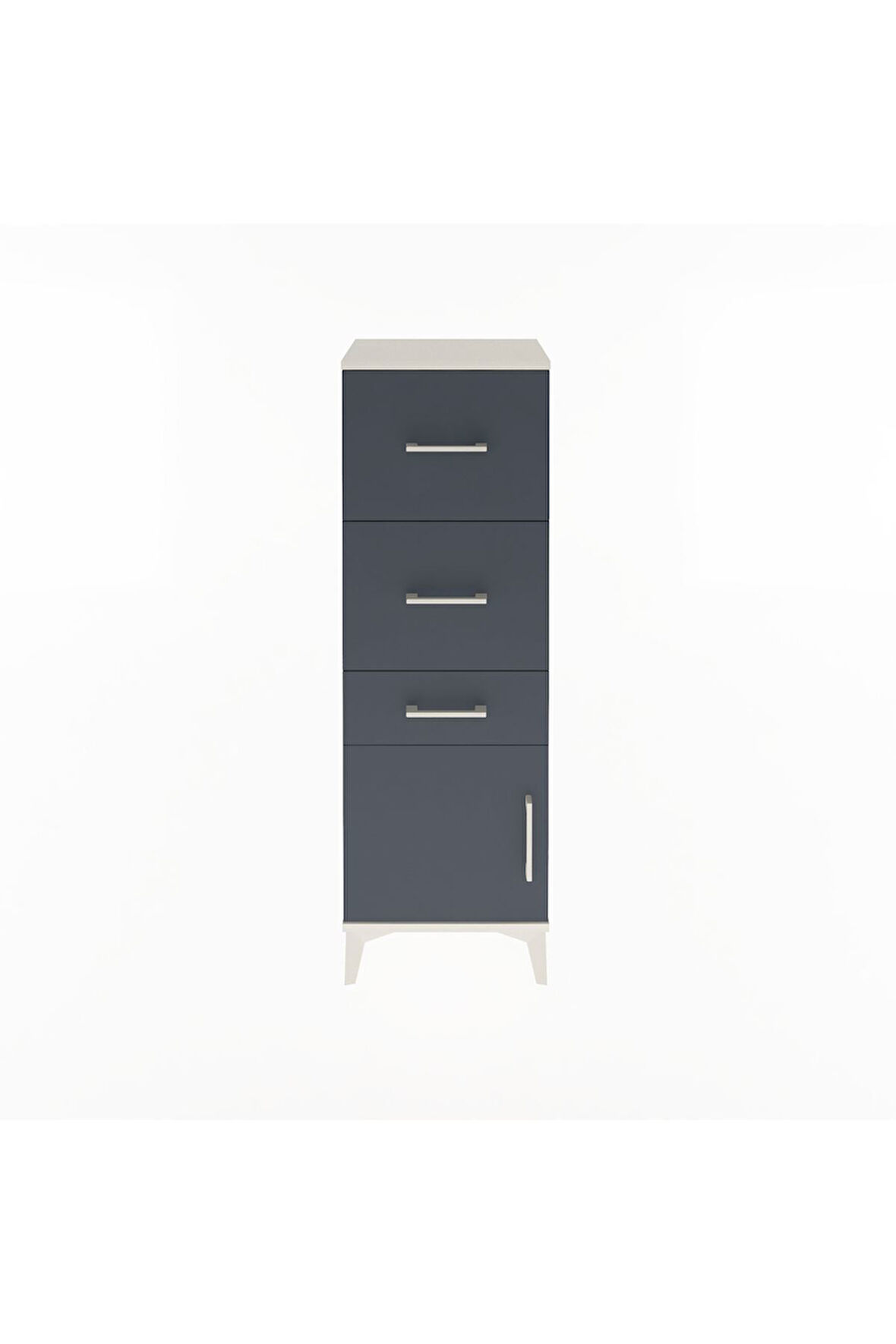 Arges Dolap 3 Çekmeceli Tek Kapaklı 44x30x134 Aytaşı-Antrasit