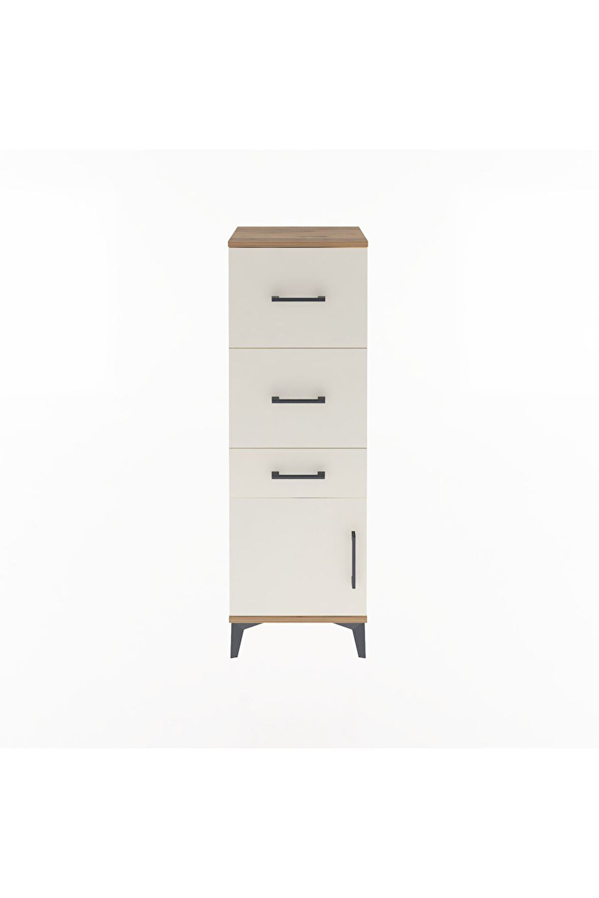 Arges Dolap 3 Çekmeceli Tek Kapaklı 44x30x134 Çam-Aytaşı