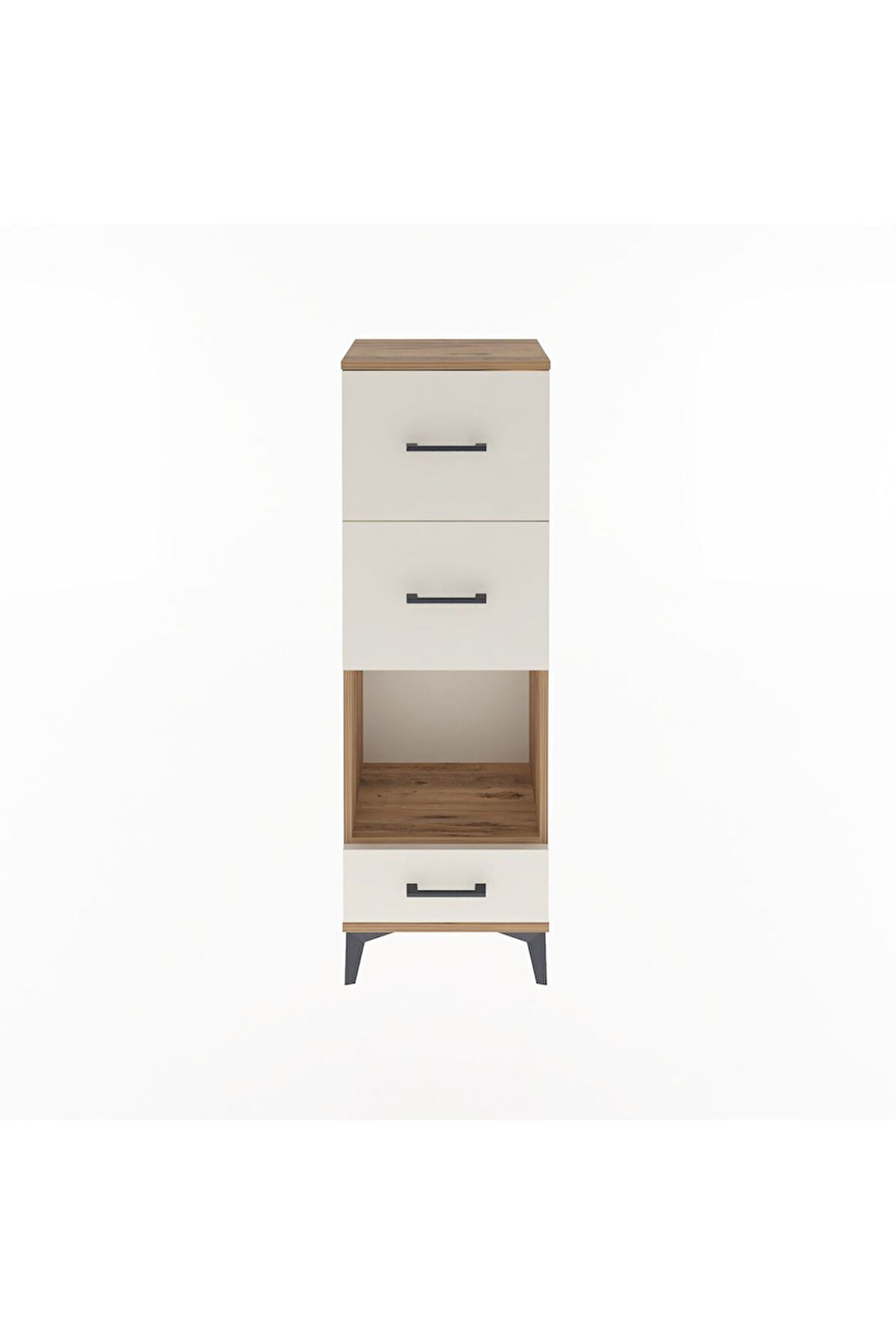 Arges Dolap Tek Raflı 3 Çekmeceli 44x30x134 Çam-Aytaşı