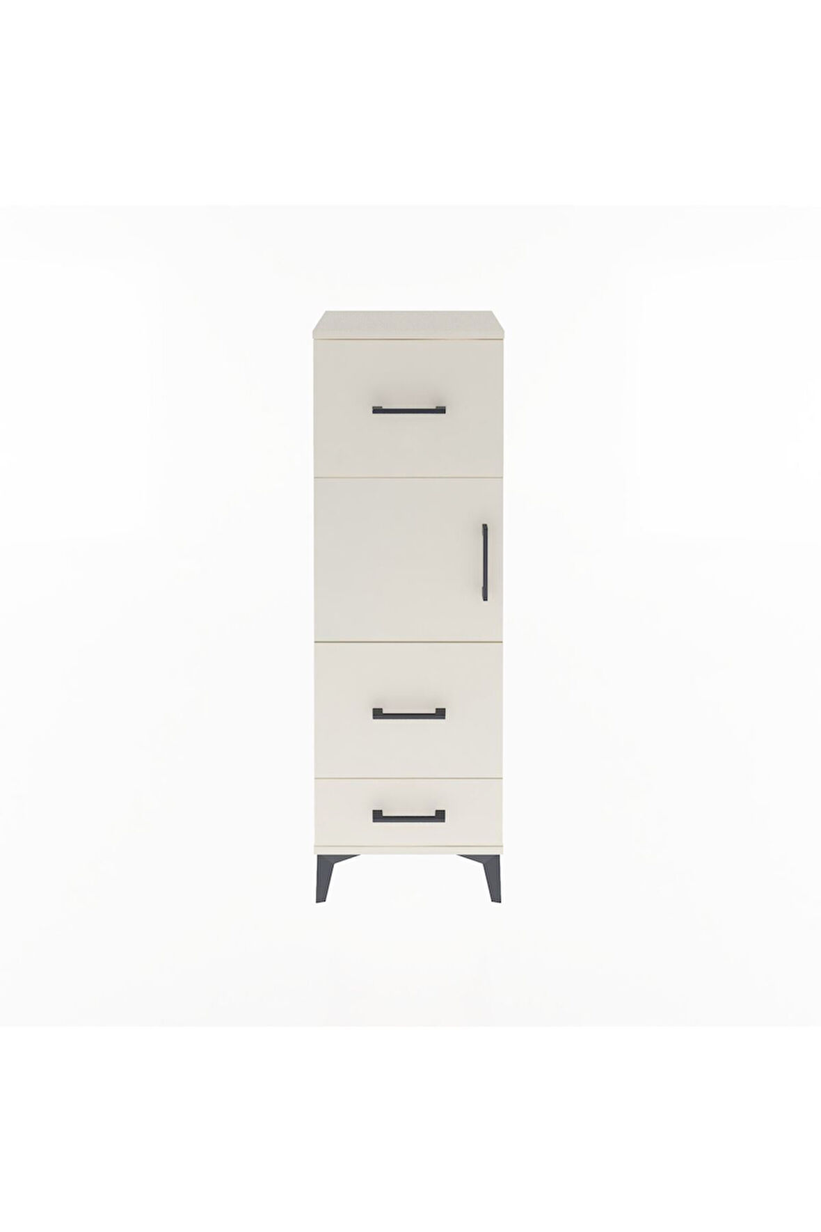 Arges Dolap Tek Raflı 3 Çekmeceli Tek Kapaklı 44x30x134 Aytaşı-Aytaşı