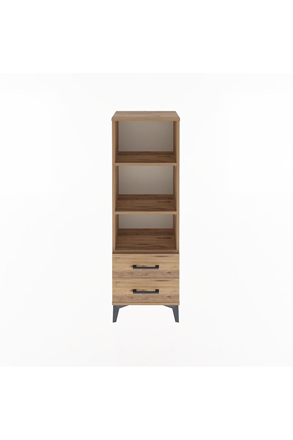 Arges Dolap 3 Raflı 2 Çekmeceli 44x30x134 Çam-Çam