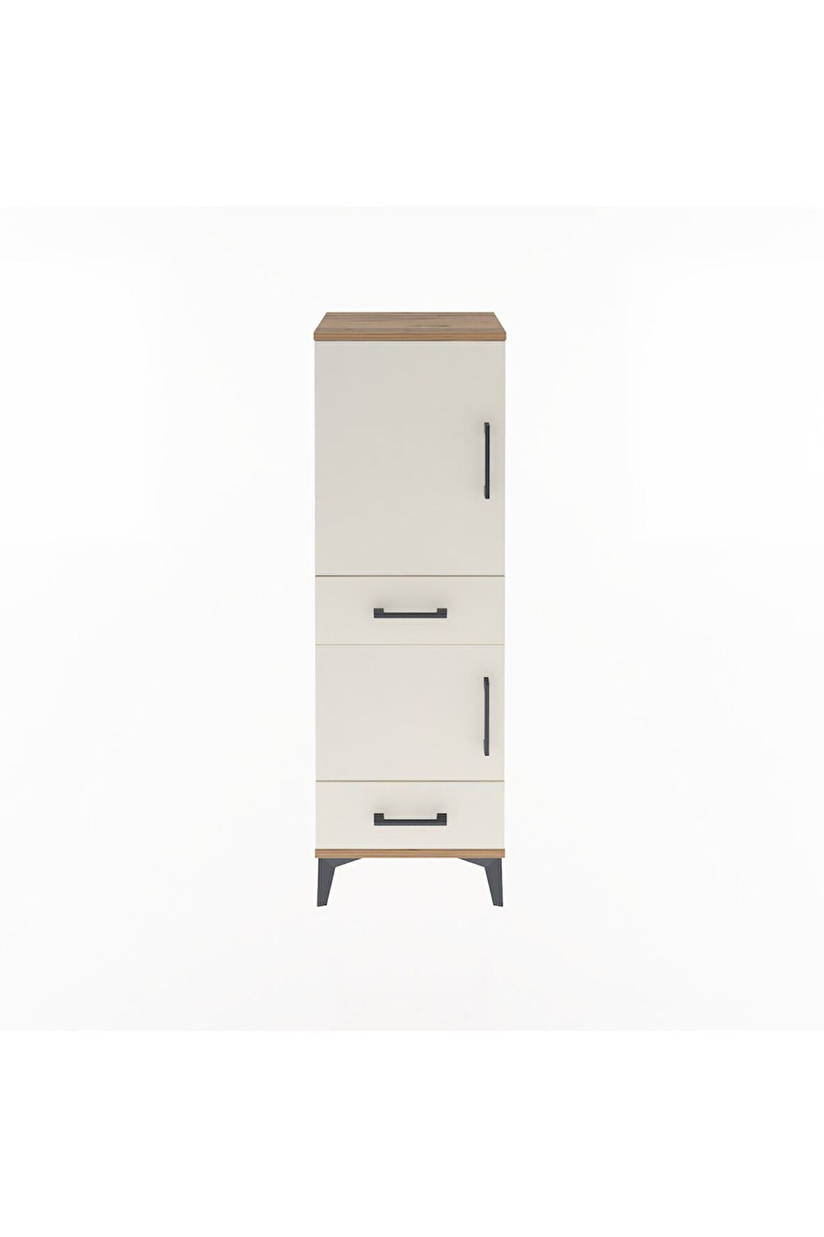 Arges Dolap 3 Raflı 2 Çekmeceli 2 Kapaklı 44x30x134 Çam-Aytaşı