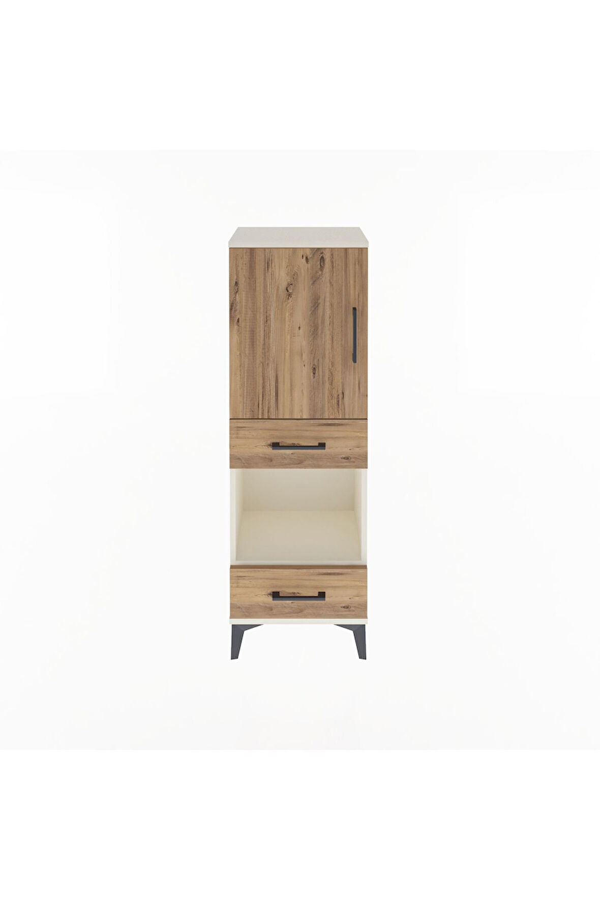 Arges Dolap 3 Raflı 2 Çekmeceli Tek Kapaklı 44x30x134 Aytaşı-Çam