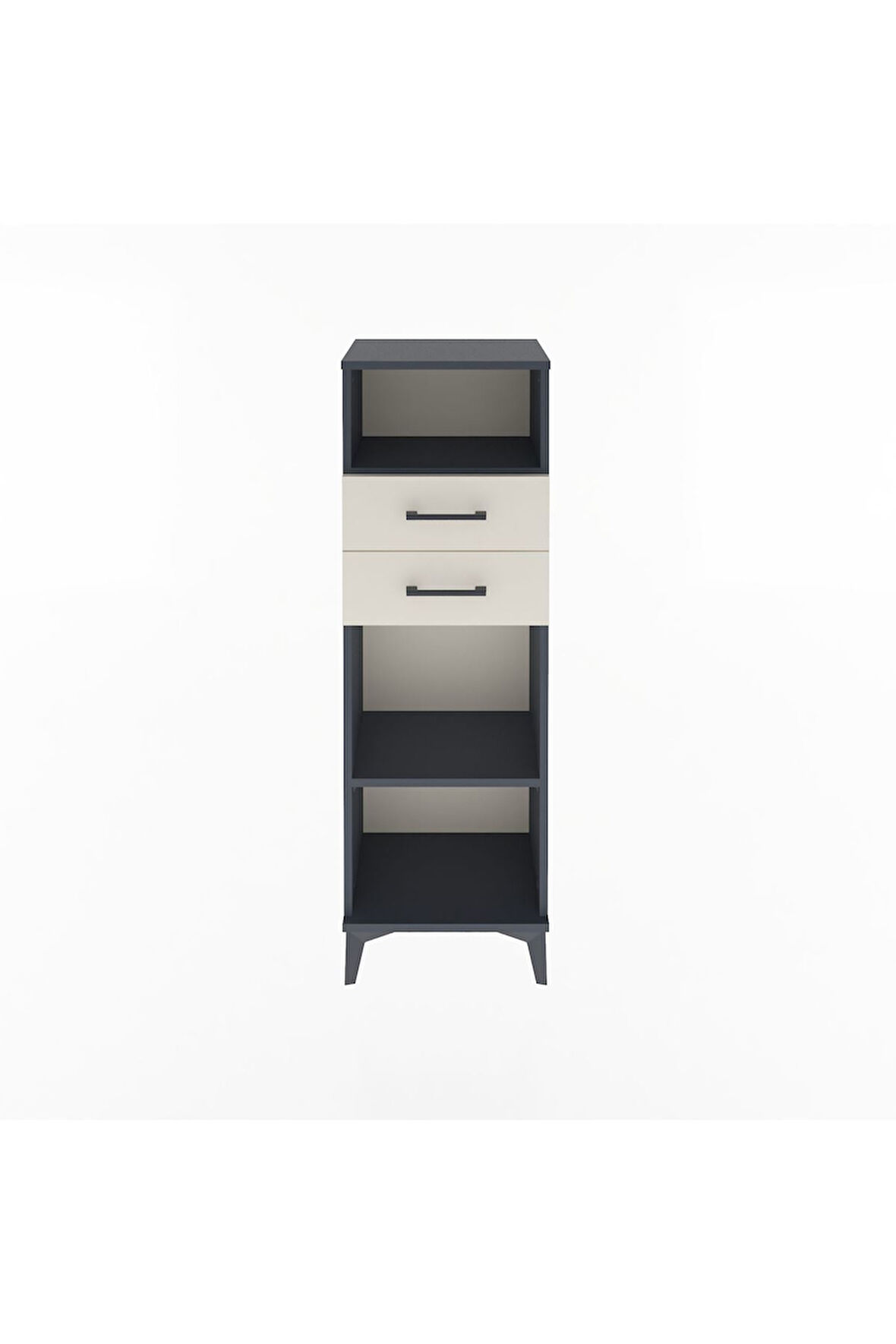 Arges Dolap 2 Raflı 2 Çekmeceli 44x30x134 Antrasit-Aytaşı