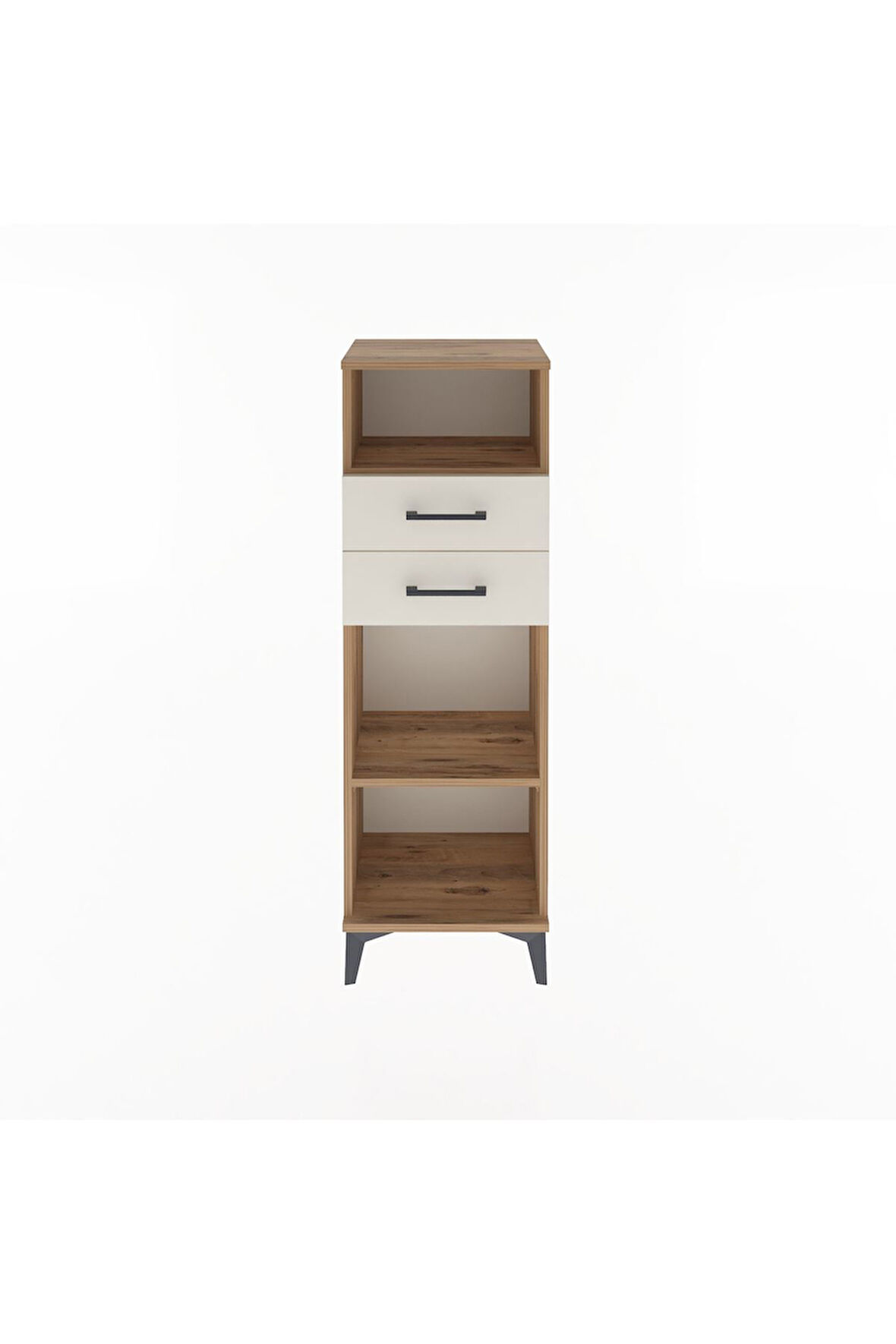 Arges Dolap 2 Raflı 2 Çekmeceli 44x30x134 Çam-Aytaşı