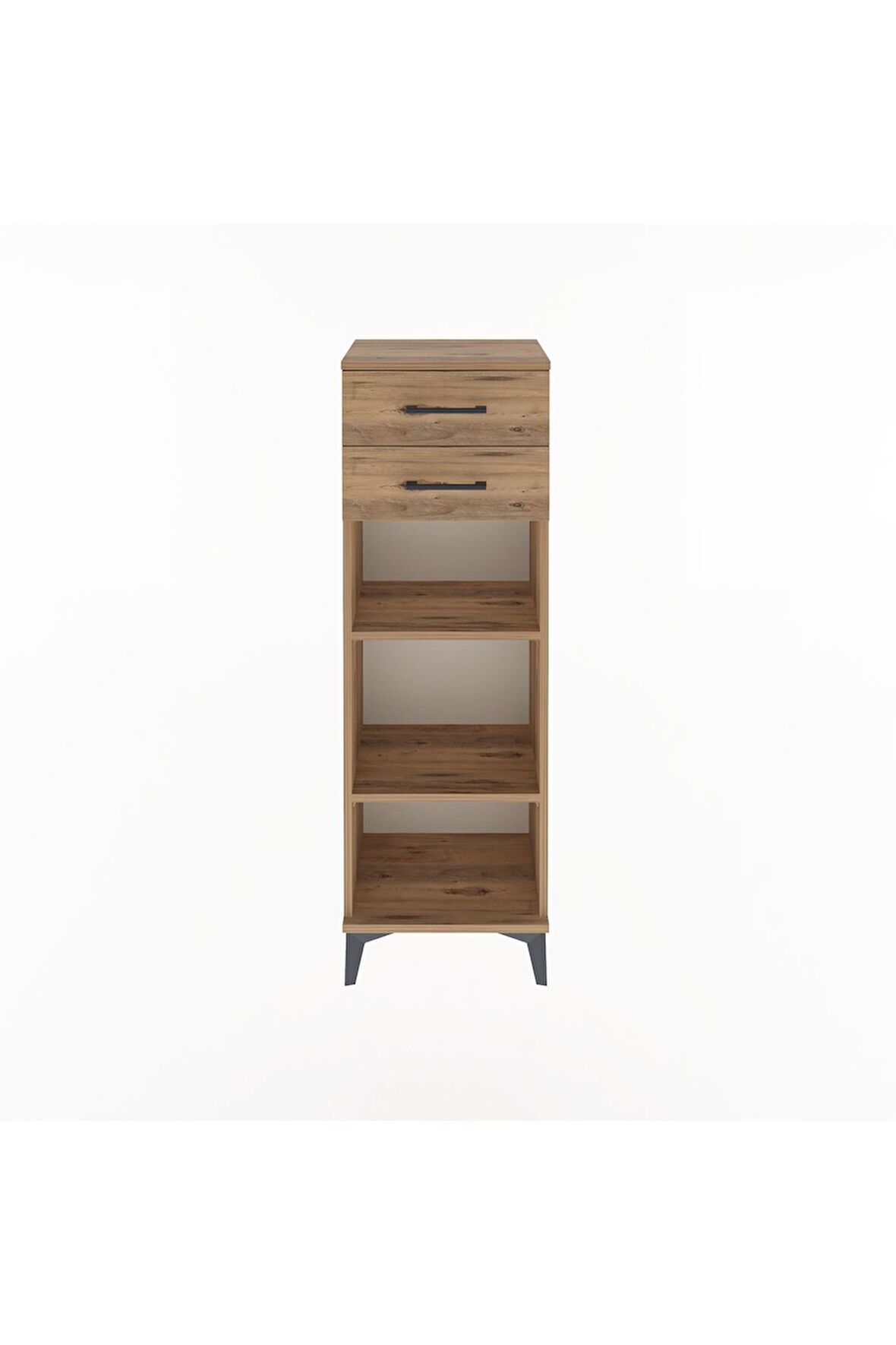 Arges Dolap 2 Raflı 2 Çekmeceli 44x30x134 Çam-Çam