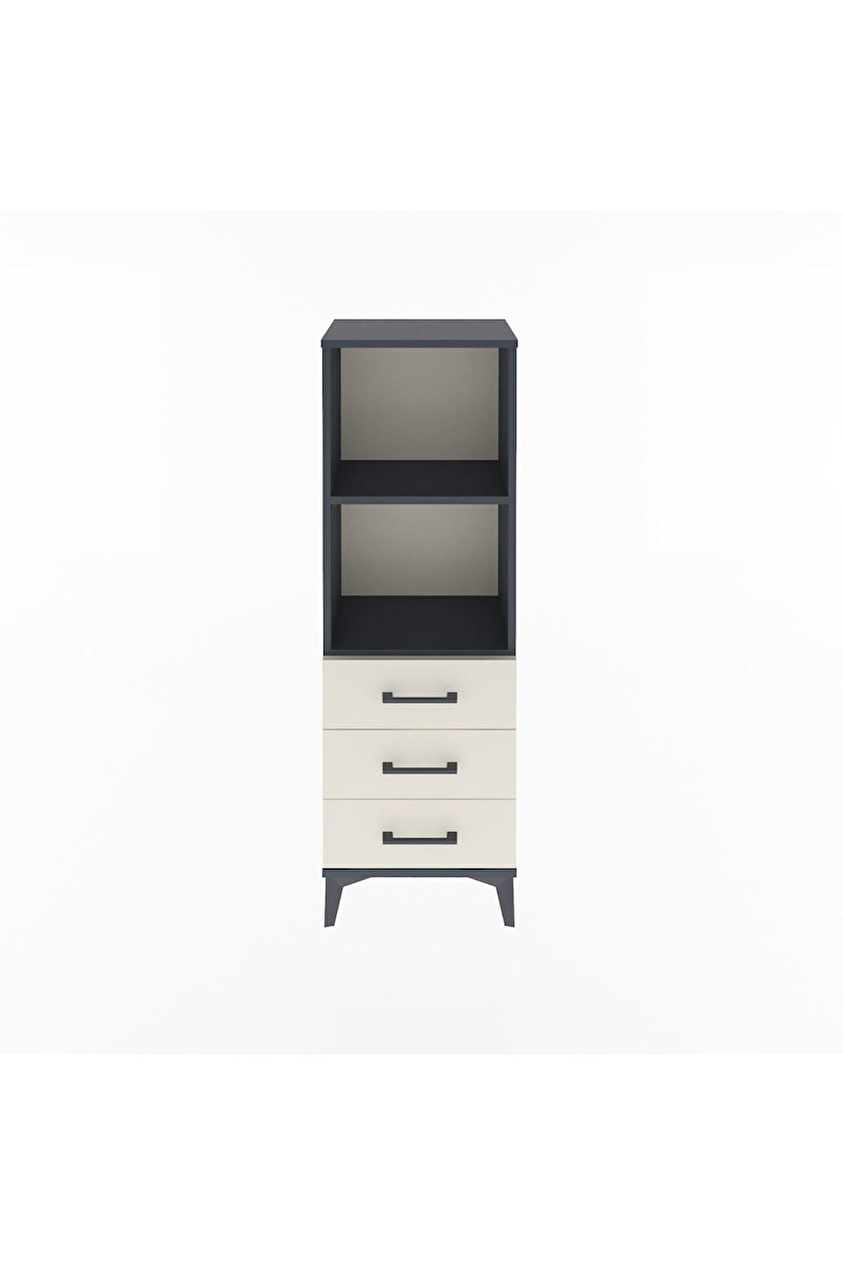 Arges Dolap 2 Raflı 3 Çekmeceli 44x30x134 Antrasit-Aytaşı