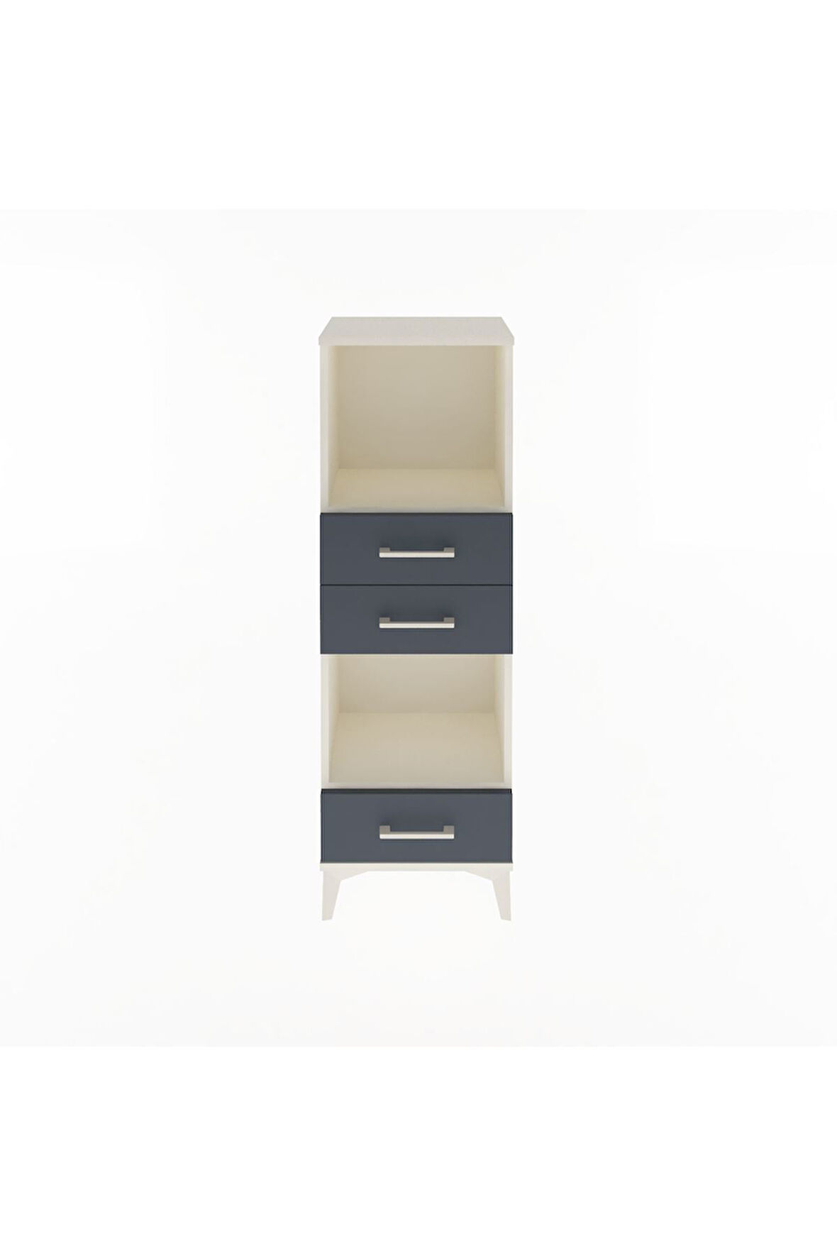 Arges Dolap 2 Raflı 3 Çekmeceli 44x30x134 Aytaşı-Antrasit