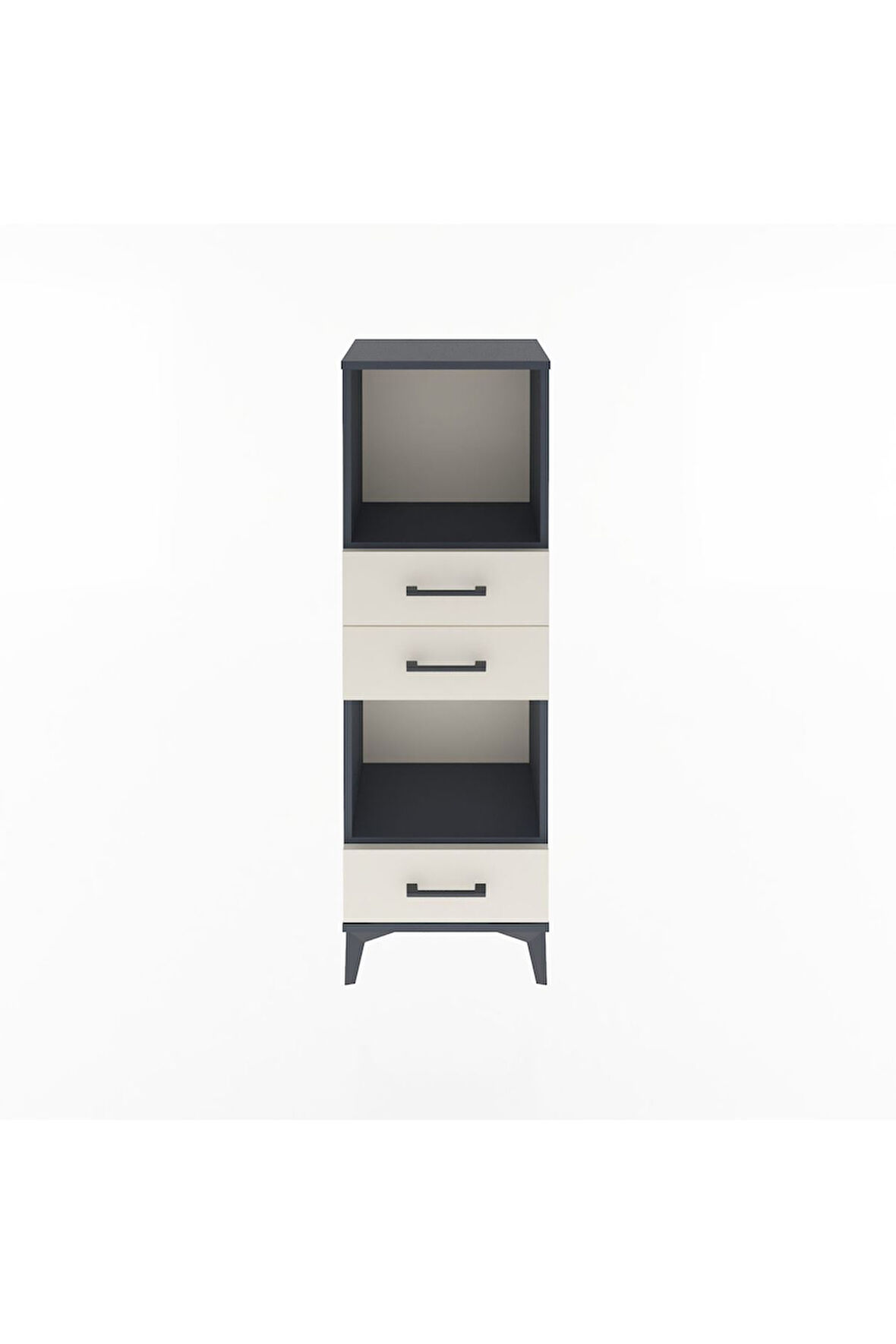 Arges Dolap 2 Raflı 3 Çekmeceli 44x30x134 Antrasit-Aytaşı