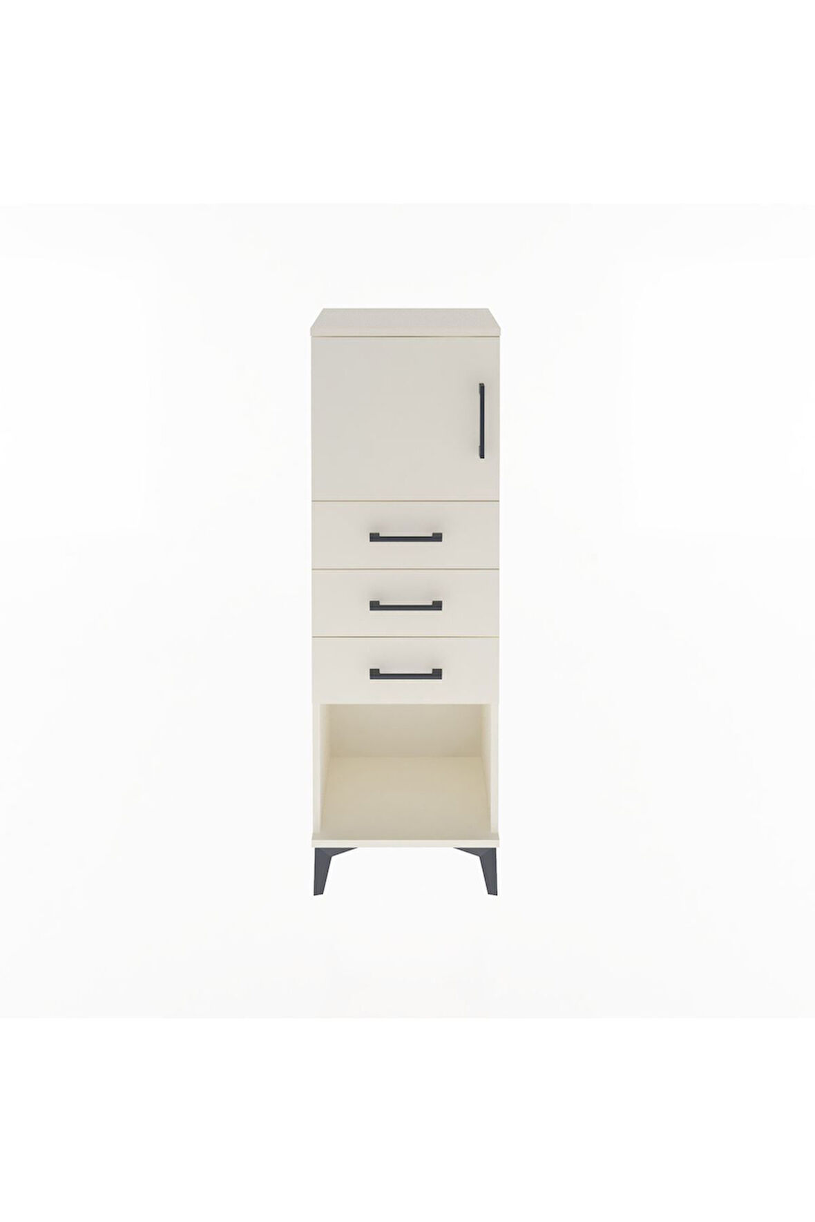 Arges Dolap Tek Raflı 3 Çekmeceli Tek Kapaklı 44x30x134 Aytaşı-Aytaşı