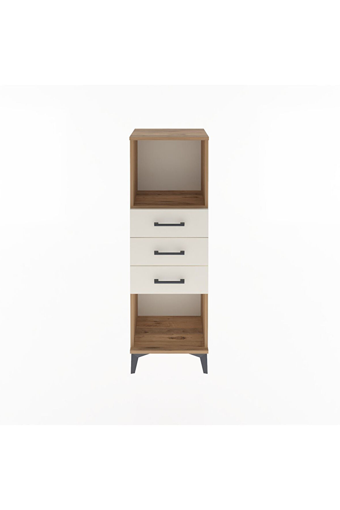 Arges Dolap Tek Raflı 3 Çekmeceli 44x30x134 Çam-Aytaşı