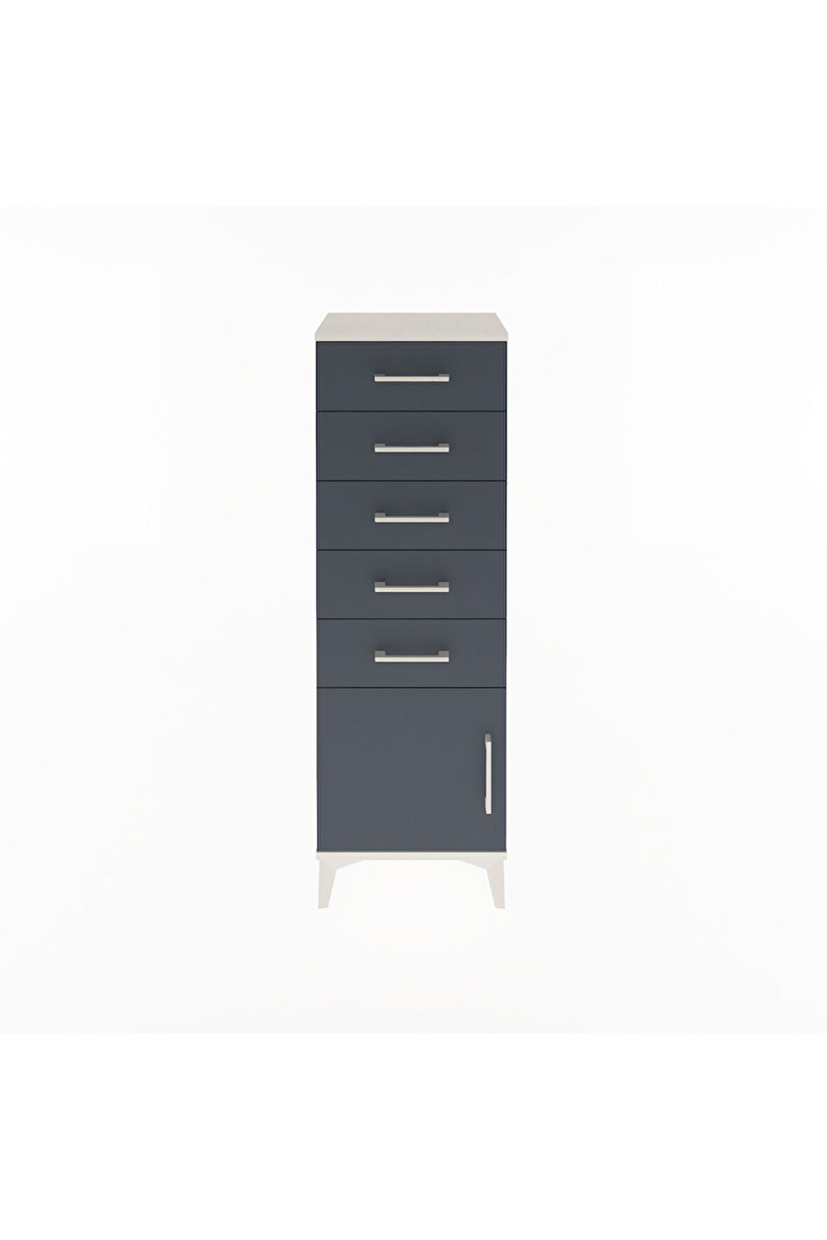 Arges Dolap 5 Çekmeceli Tek Kapaklı 44x30x134 Aytaşı-Antrasit