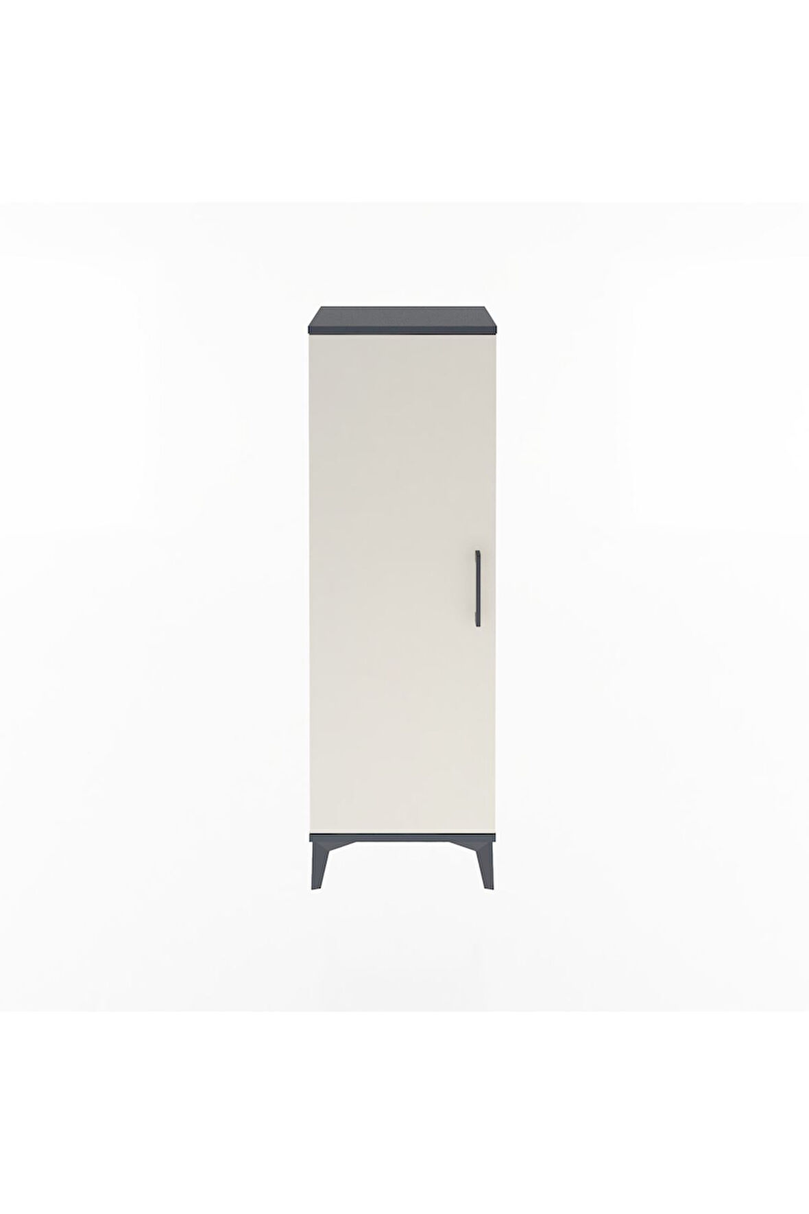Arges Dolap Tek Raflı Tek Kapaklı Tek Askılı 44x30x134 Antrasit-Aytaşı