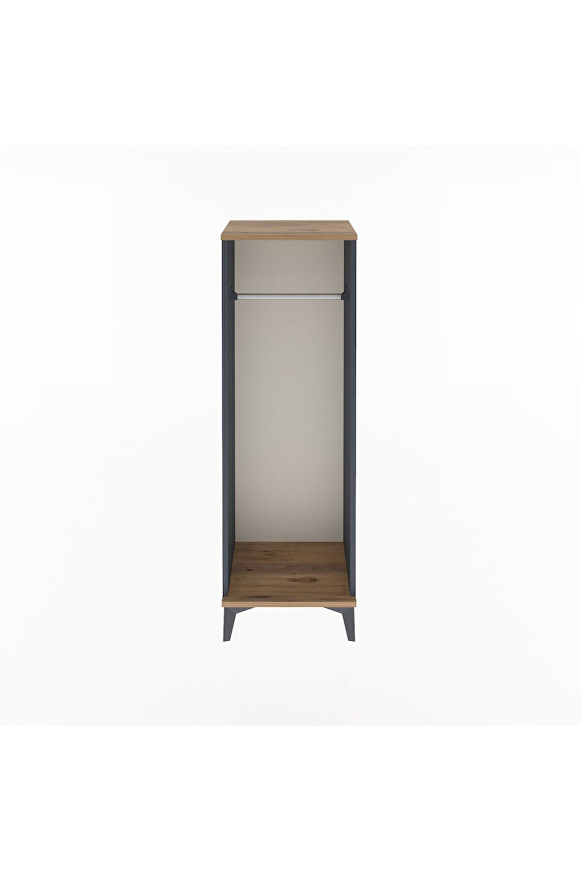 Arges Dolap Tek Askılı 44x30x134 Antrasit-Çam
