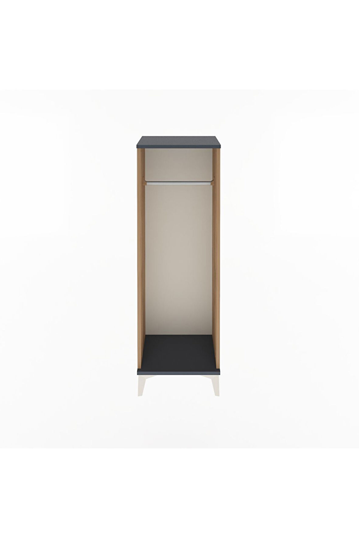 Arges Dolap Tek Askılı 44x30x134 Çam-Antrasit