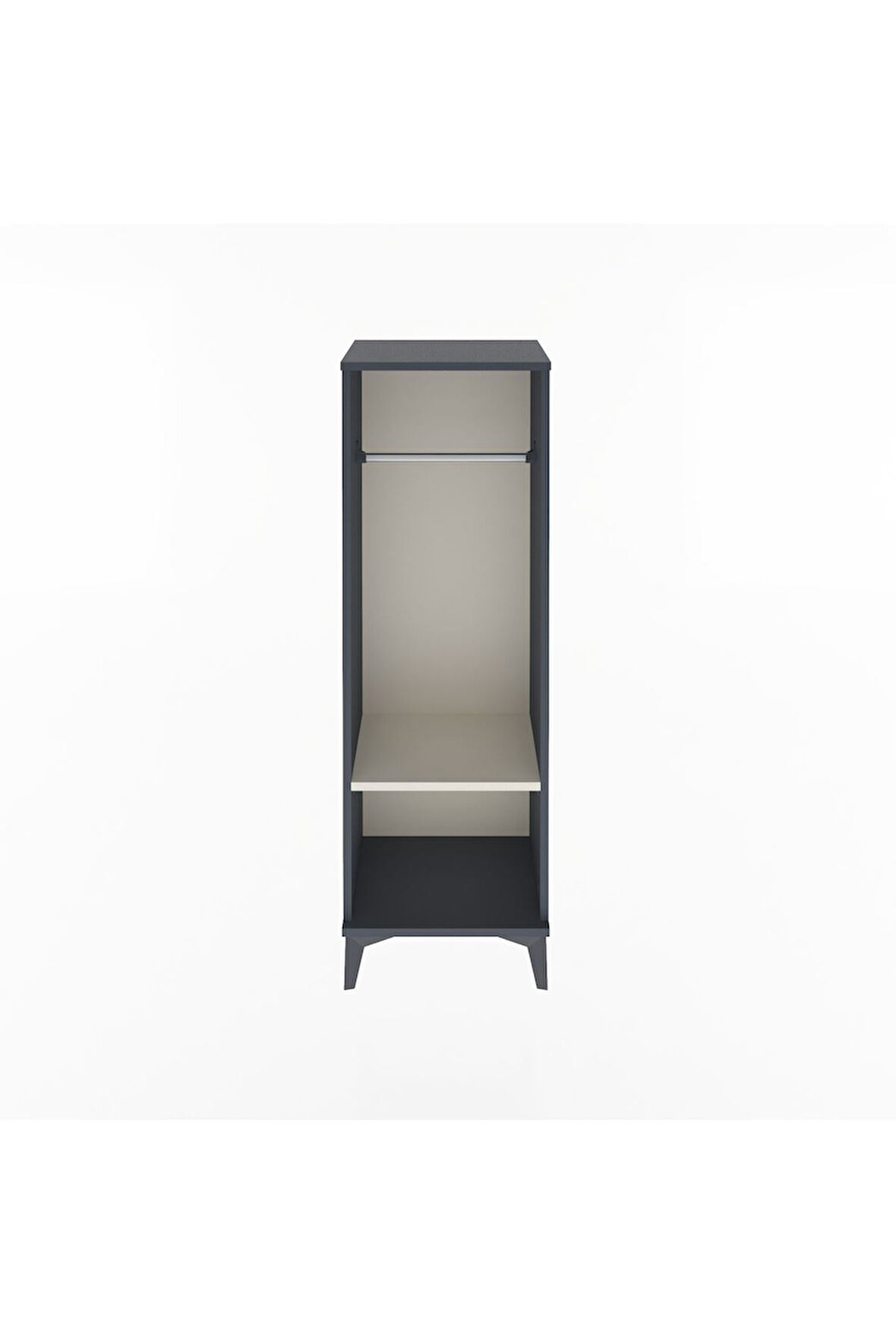 Arges Dolap Tek Raflı Tek Askılı 44x30x134 Antrasit-Aytaşı