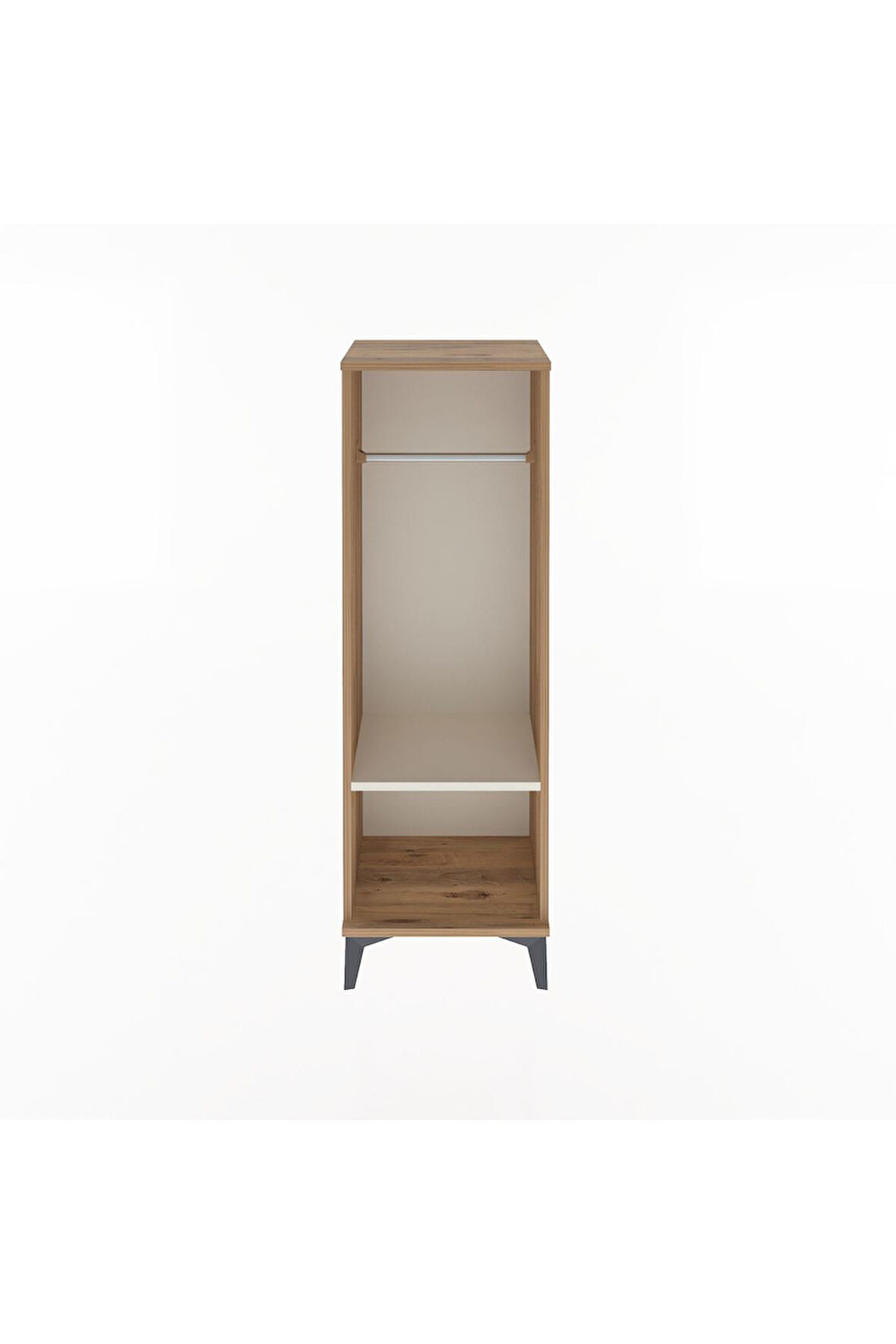 Arges Dolap Tek Raflı Tek Askılı 44x30x134 Çam-Aytaşı