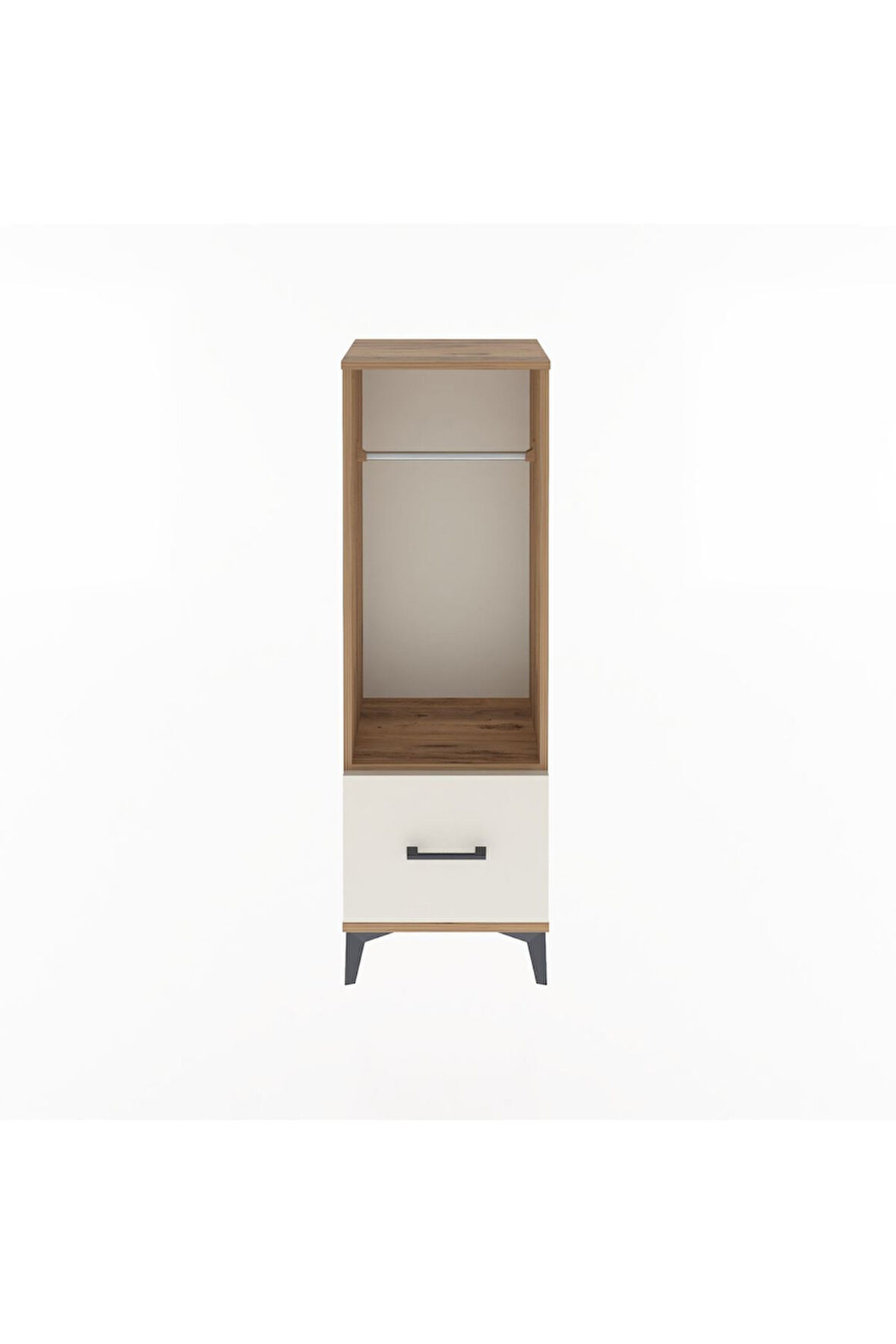 Arges Dolap Tek Raflı Tek Çekmeceli Tek Askılı 44x30x134 Çam-Aytaşı