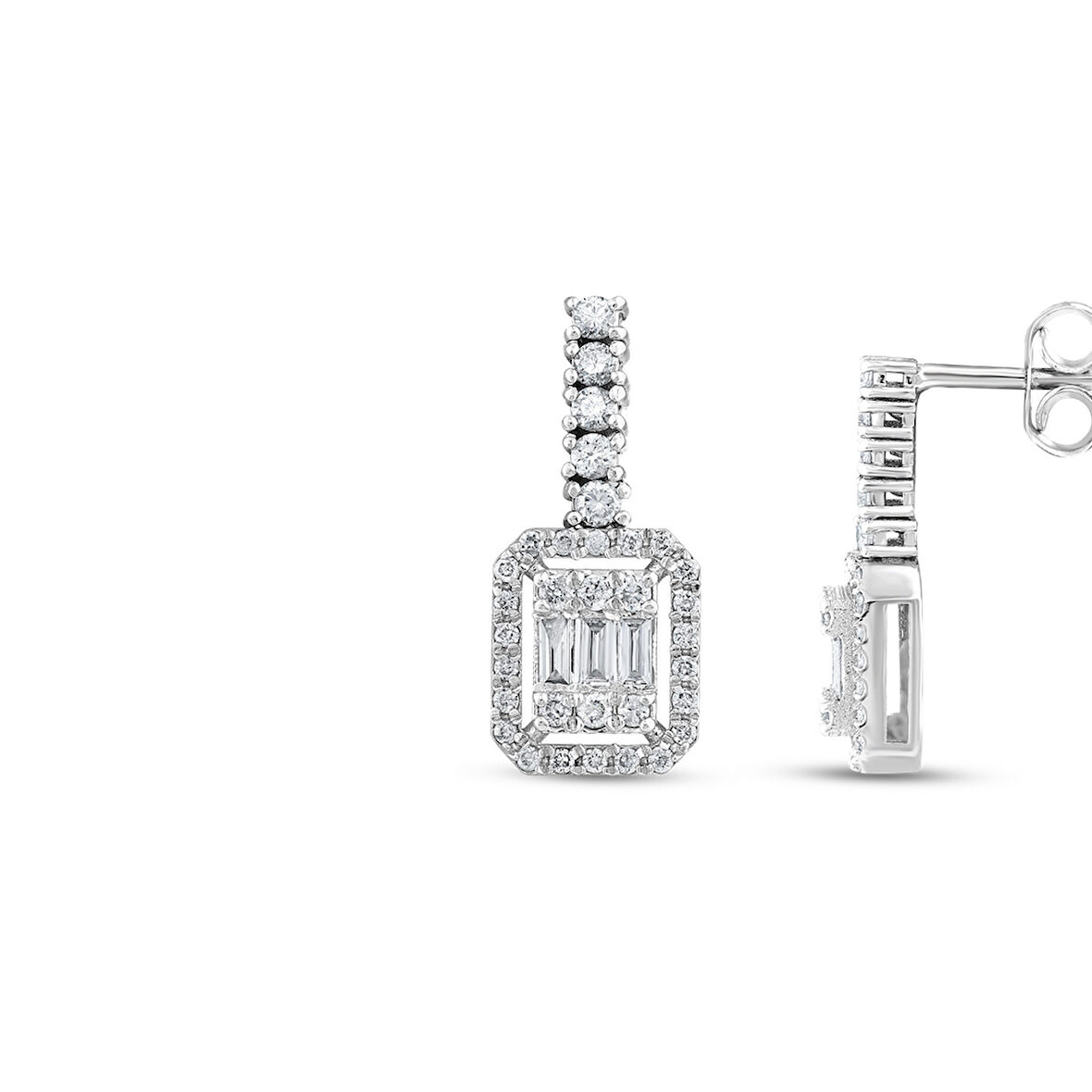 Baget Pırlanta Küpe