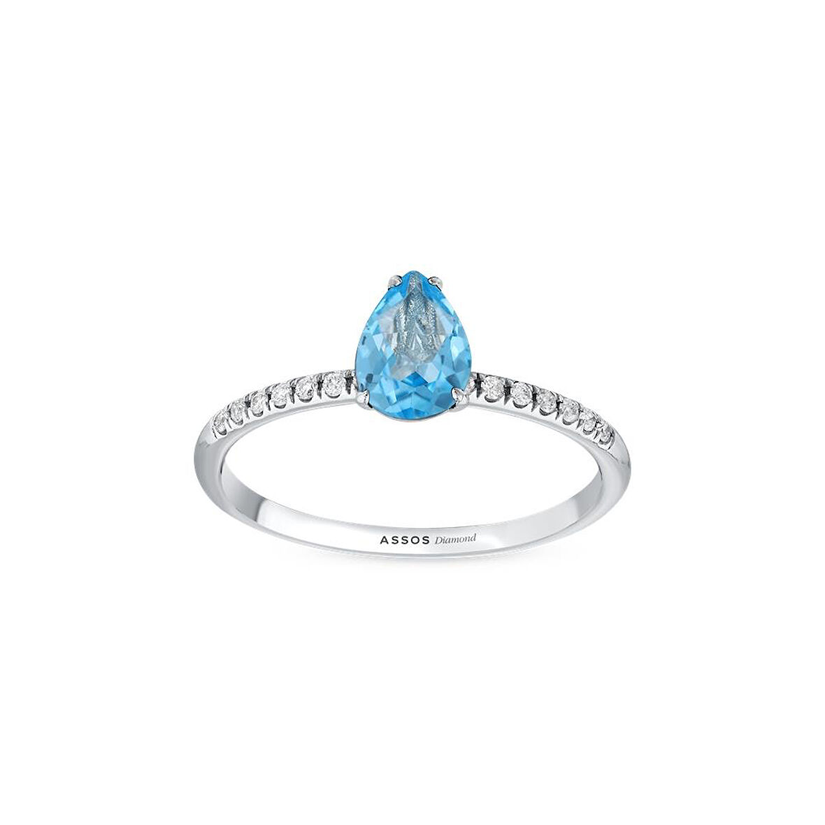 0.08 Karat Renkli Taşlı Pırlanta Yüzük