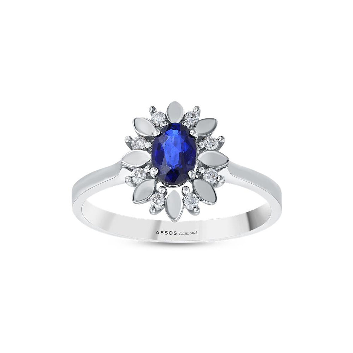 0.07 Karat Safir Taşlı Pırlanta Yüzük