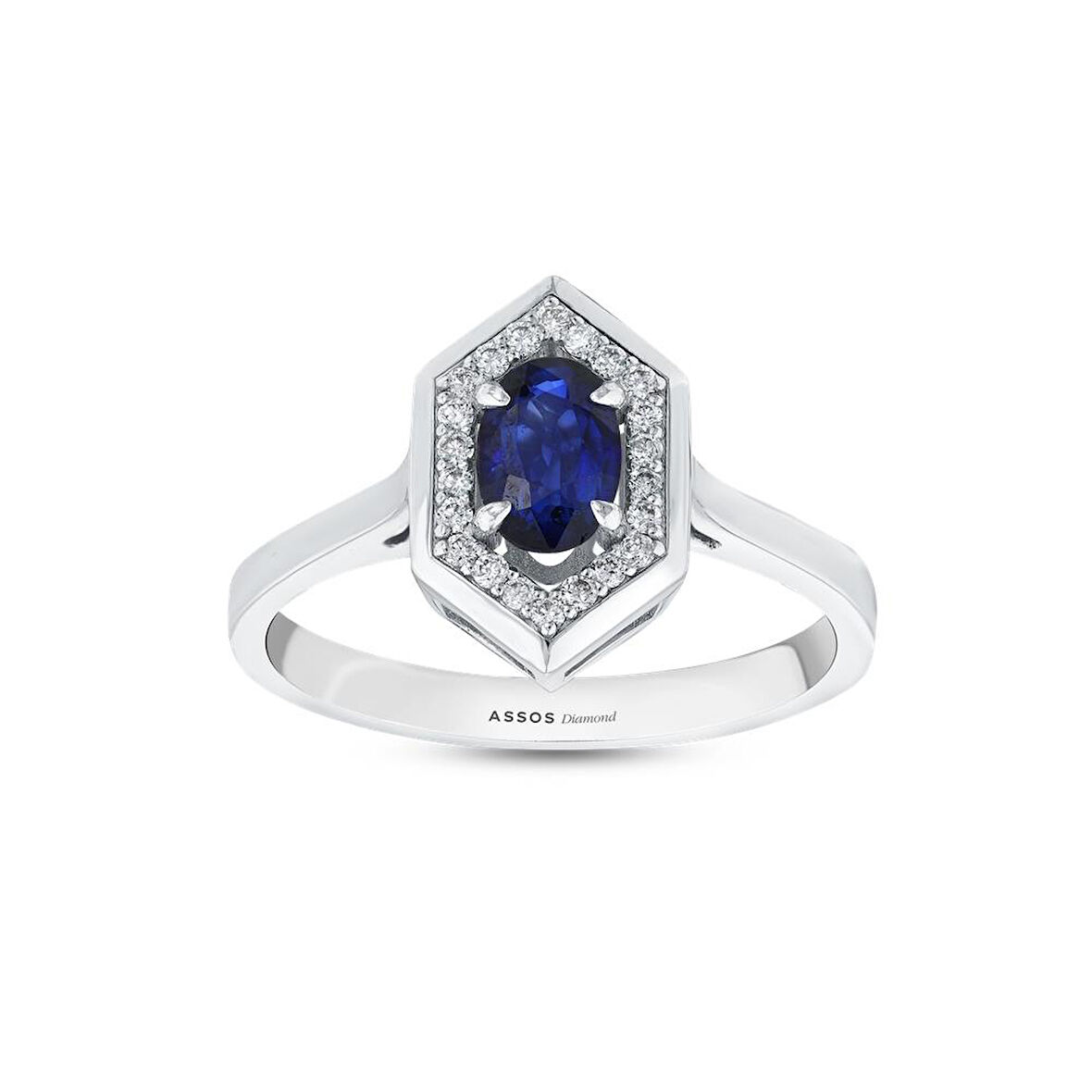 0.10 Karat Safir Taşlı Pırlanta Yüzük