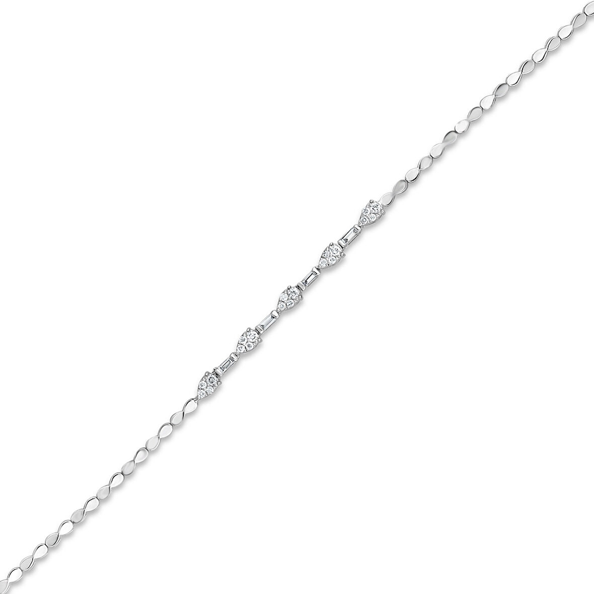 Baget Taşlı Pırlanta Bileklik