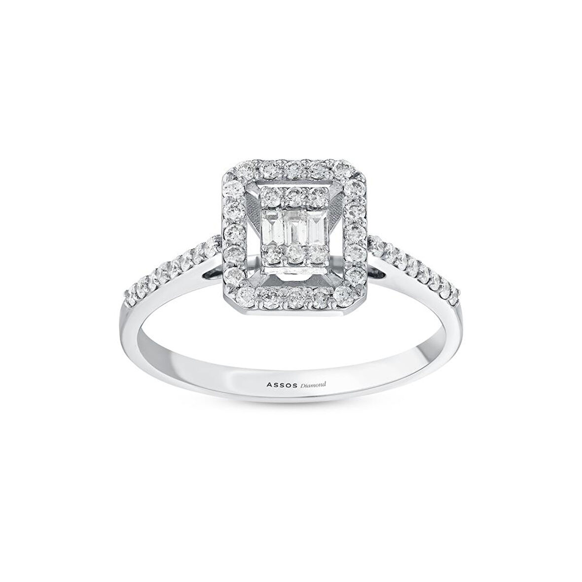 0.35 Karat Pırlanta Baget Yüzük