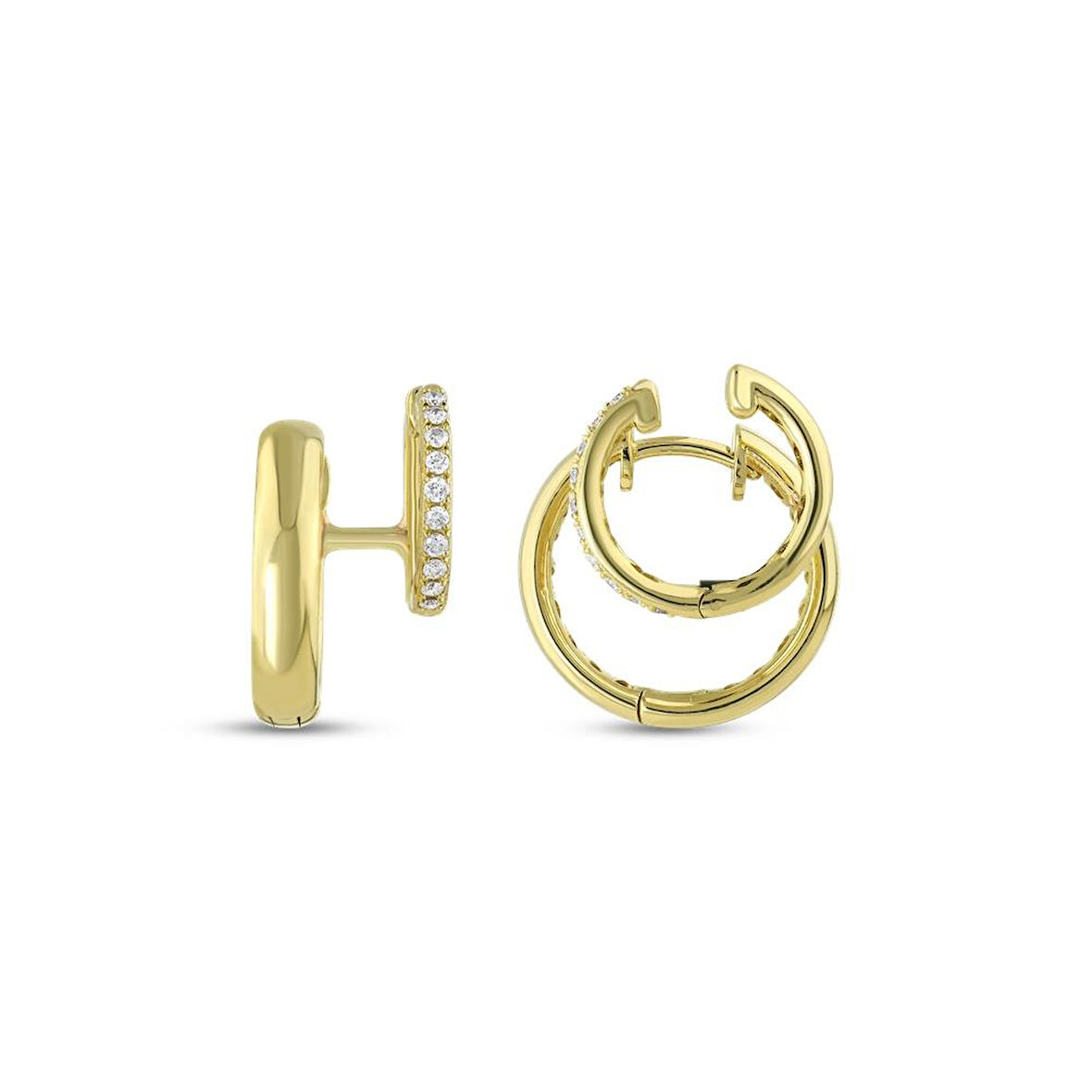 0.22 Karat Pırlanta Fantezi Küpe