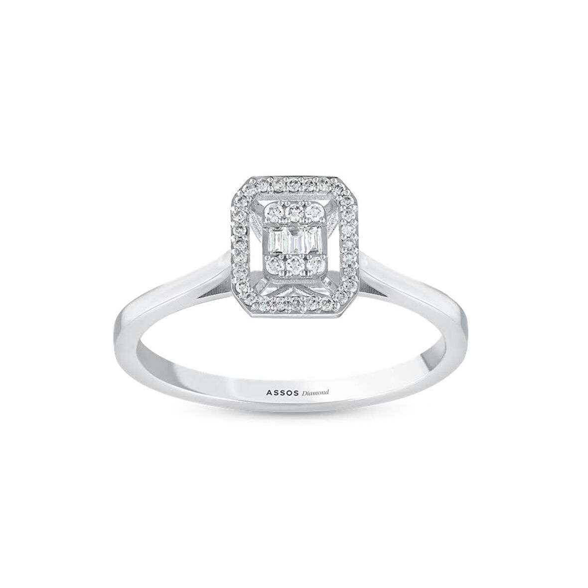 0.11 Karat Baget Pırlanta Yüzük