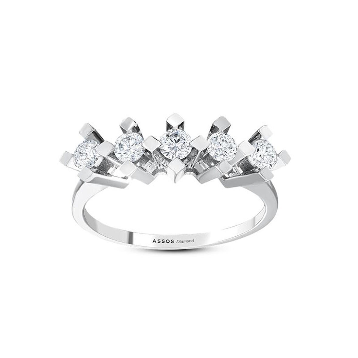 0.48 Karat Pırlanta Beştaş Yüzük