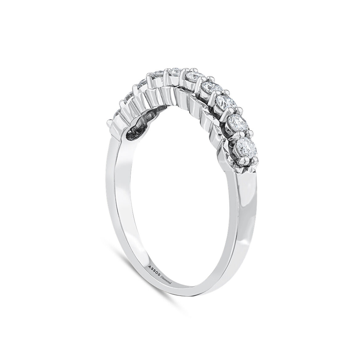 0.80 Karat Pırlanta Yarım Tur Yüzük