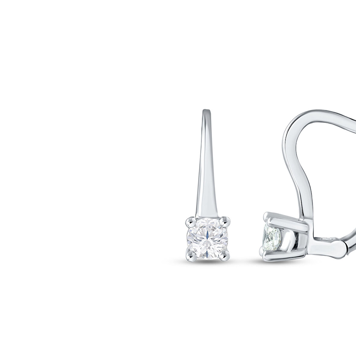 0.20 Karat Pırlanta Tektaş Küpe