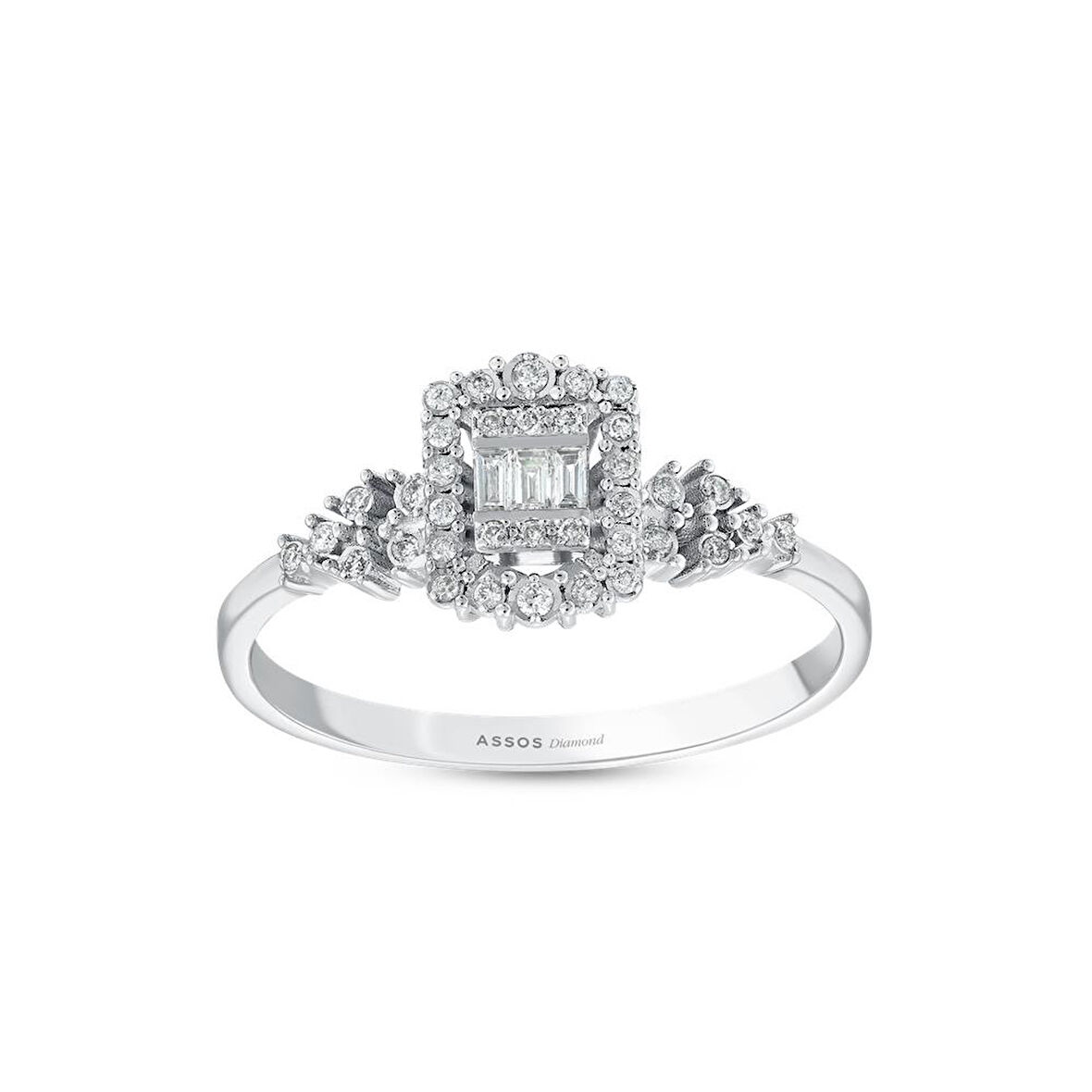 0.12 Karat Baget Pırlanta Yüzük