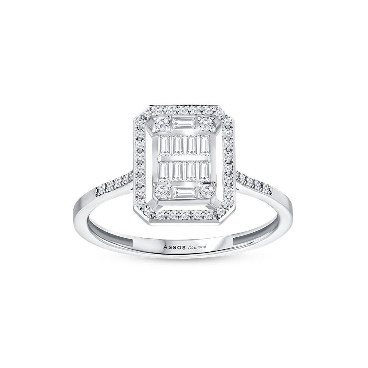 0.27 Karat Baget Pırlanta Yüzük