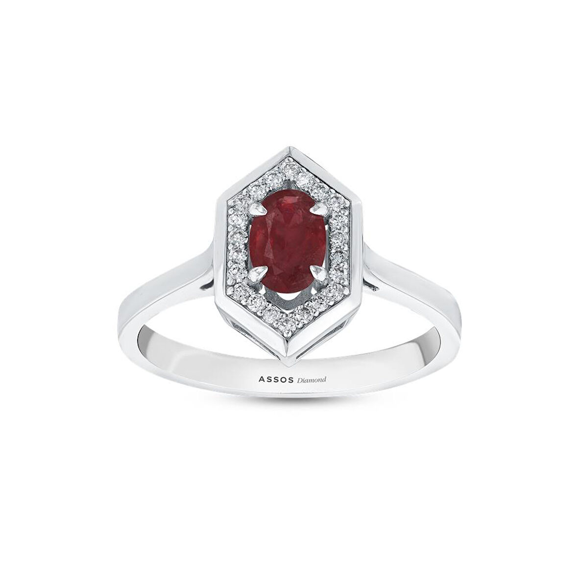 0.11 Karat Yakut Taşlı Pırlanta Yüzük