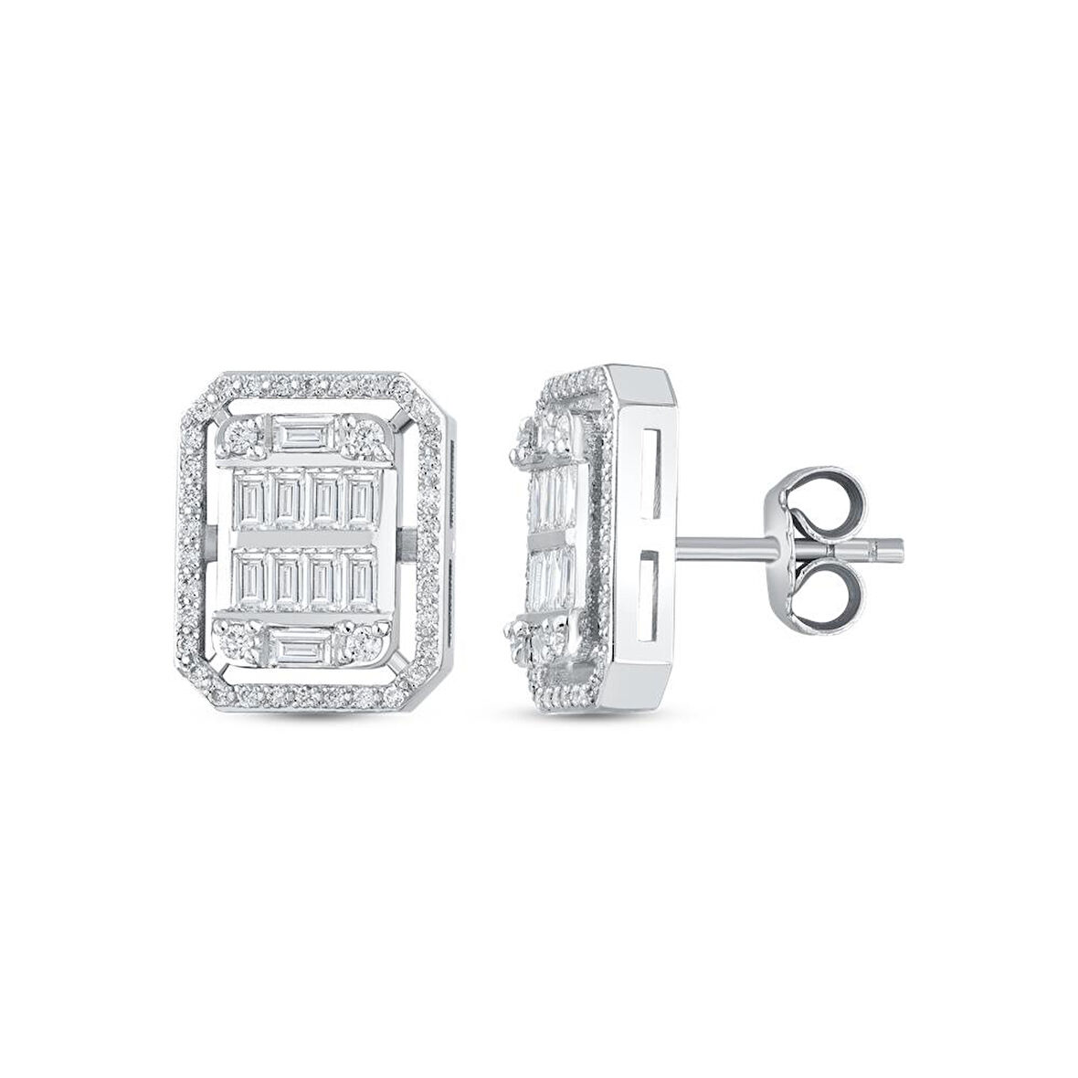 Baget Pırlanta Küpe