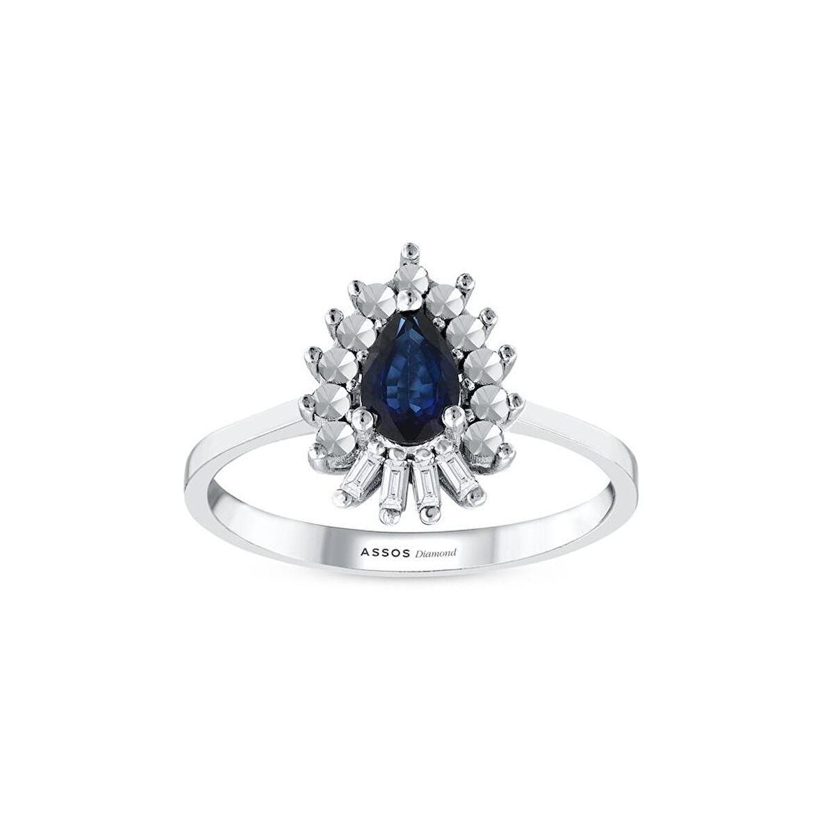 0.05 Karat Safir Taşlı Pırlanta Yüzük