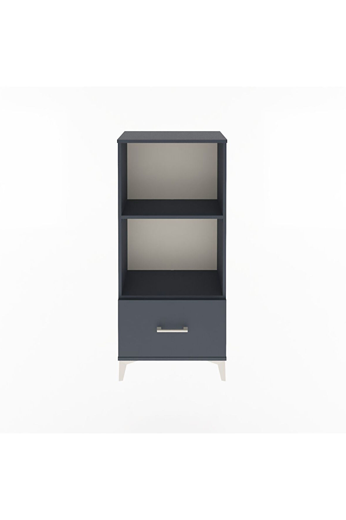 Arges Dolap Tek Raflı Tek Çekmeceli 60x30x134 Antrasit-Antrasit