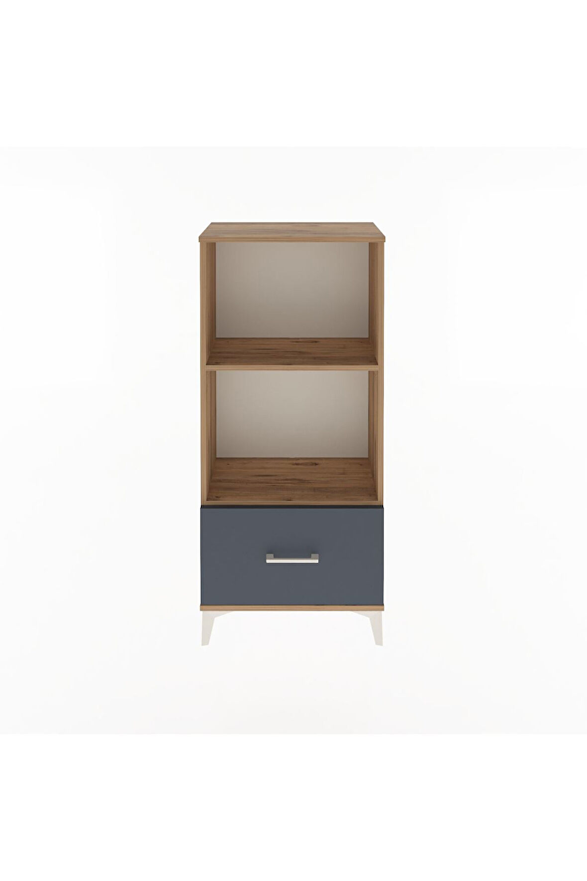 Arges Dolap Tek Raflı Tek Çekmeceli 60x30x134 Çam-Antrasit