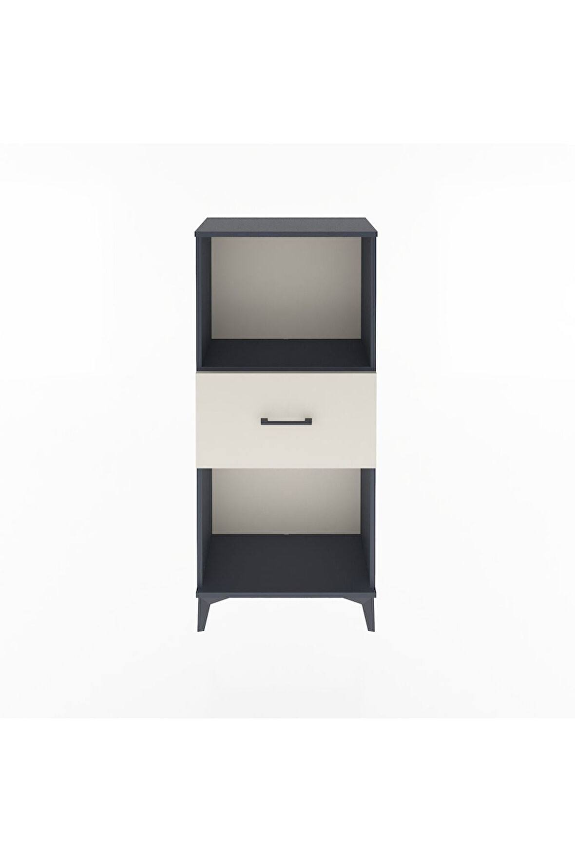 Arges Dolap Tek Raflı Tek Çekmeceli 60x30x134 Antrasit-Aytaşı