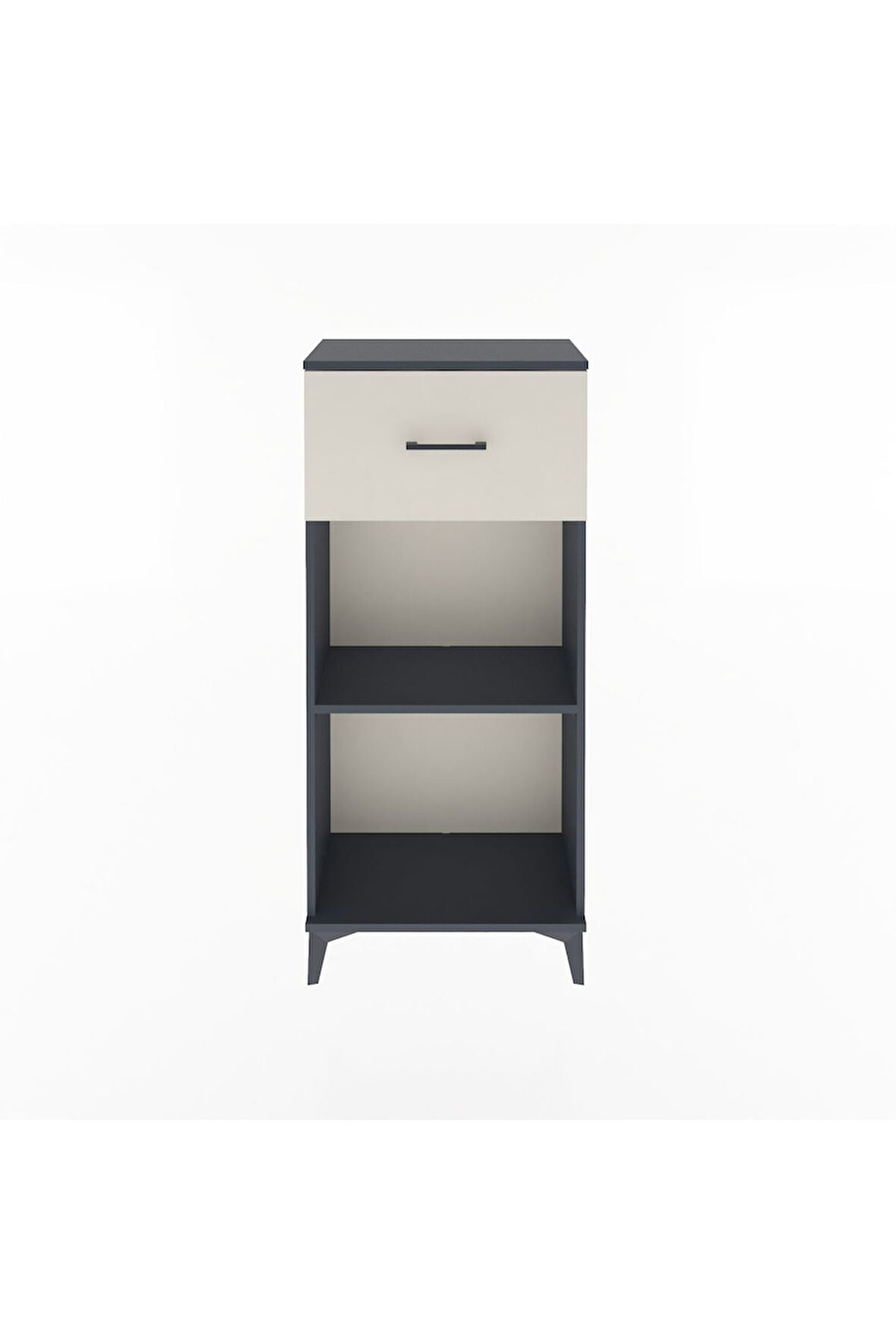 Arges Dolap Tek Raflı Tek Çekmeceli 60x30x134 Antrasit-Aytaşı