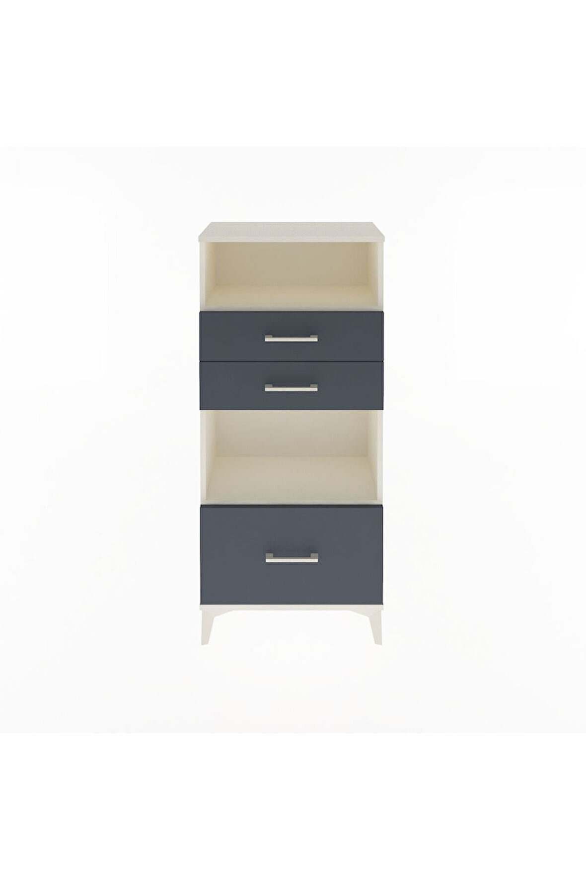 Arges Dolap 2 Raflı 3 Çekmeceli 60x30x134 Aytaşı-Antrasit