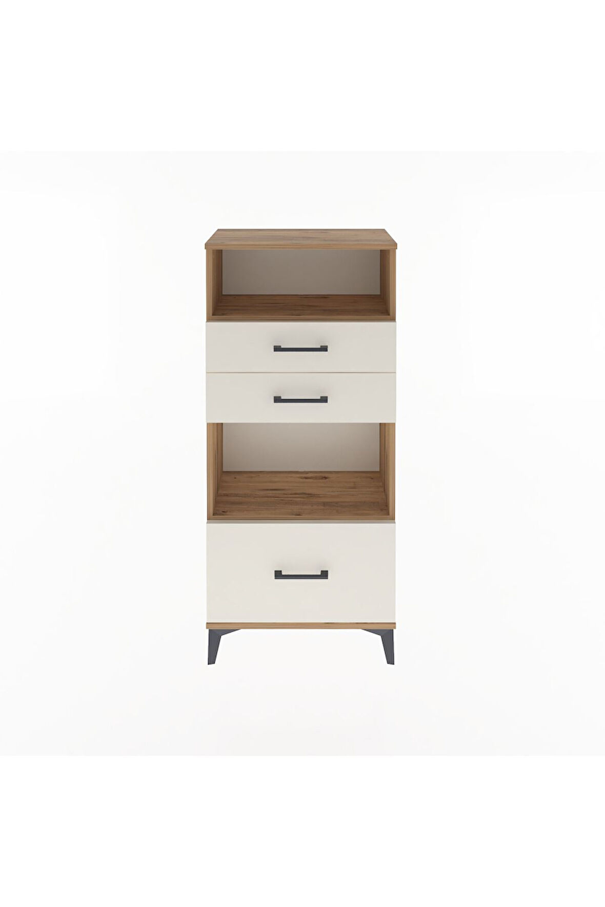 Arges Dolap 2 Raflı 3 Çekmeceli 60x30x134 Çam-Aytaşı