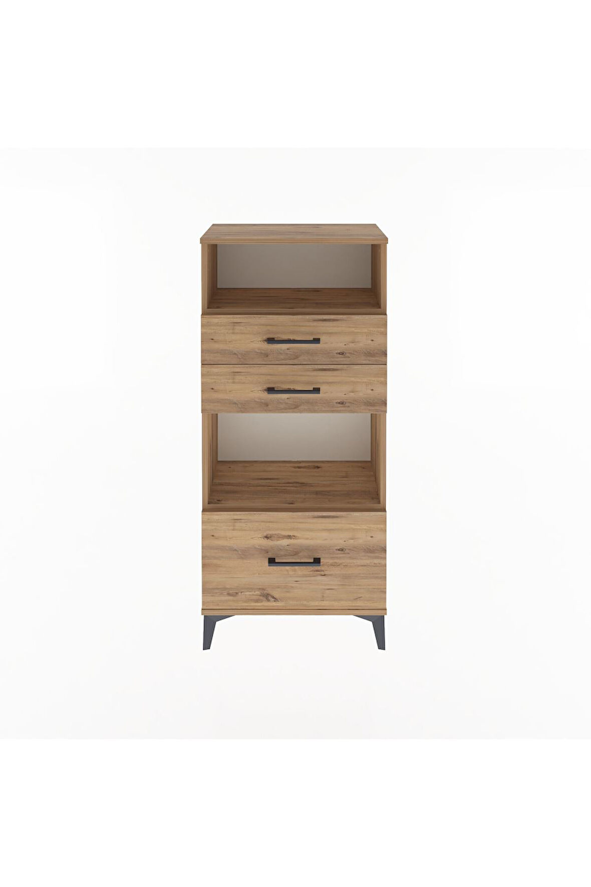 Arges Dolap 2 Raflı 3 Çekmeceli 60x30x134 Çam-Çam