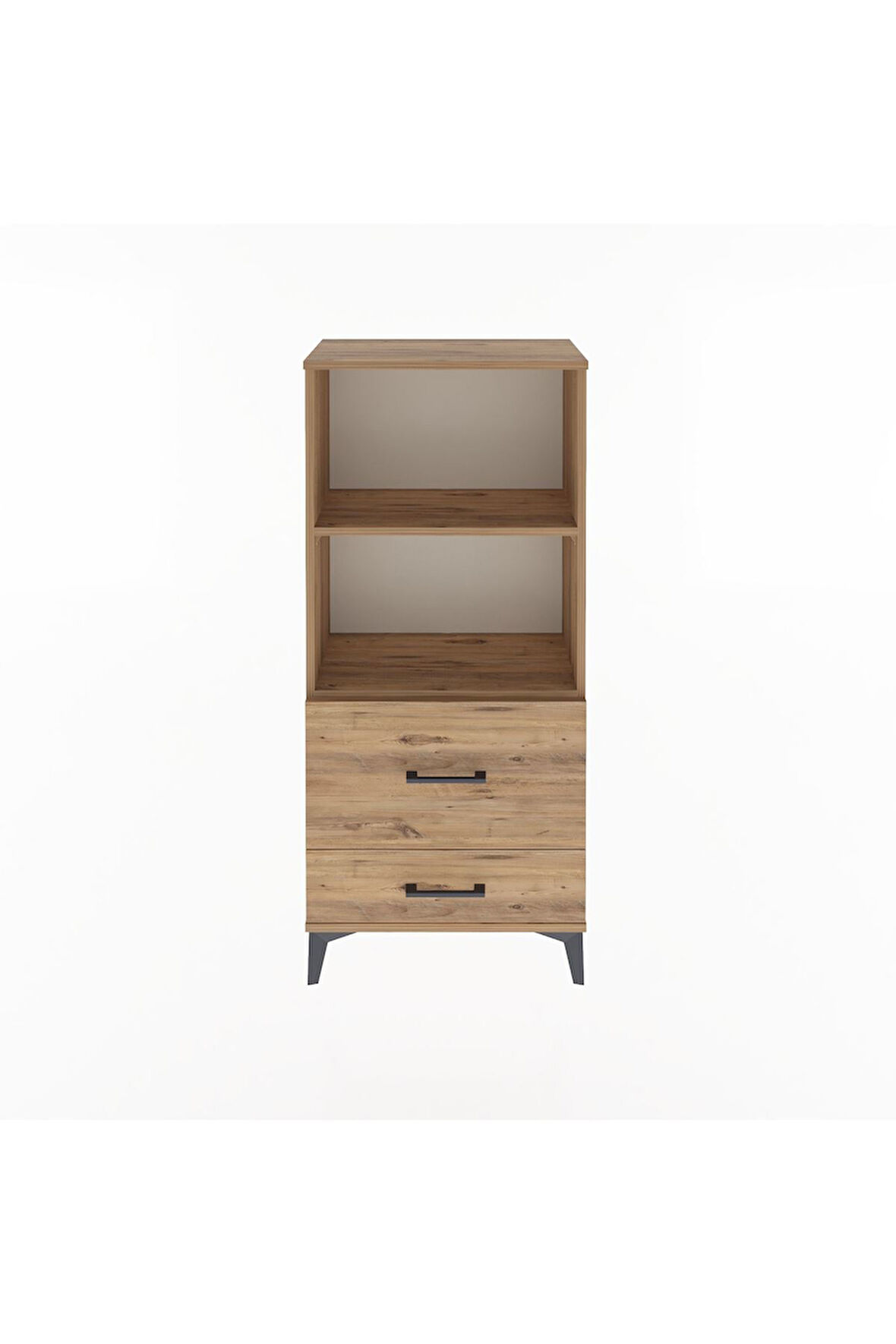 Arges Dolap 2 Raflı 2 Çekmeceli 60x30x134 Çam-Çam