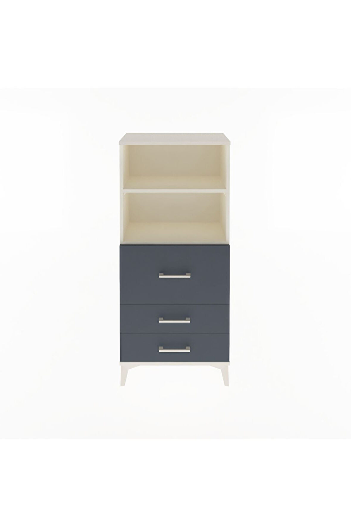 Arges Dolap 2 Raflı 3 Çekmeceli 60x30x134 Aytaşı-Antrasit